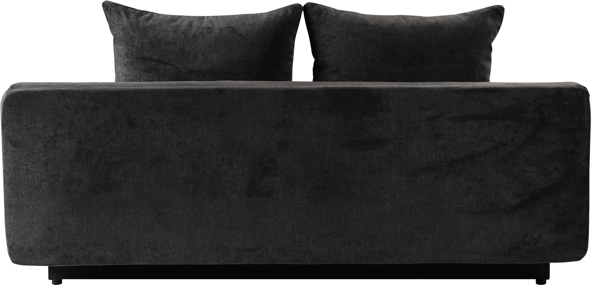WERK2 Schlafsofa »Biggi, komfortabel & elegant, Schlaffunktion, Bettkasten, Breite 260cm«, inkl. losen Kissen, Struktur weich, anthrazit