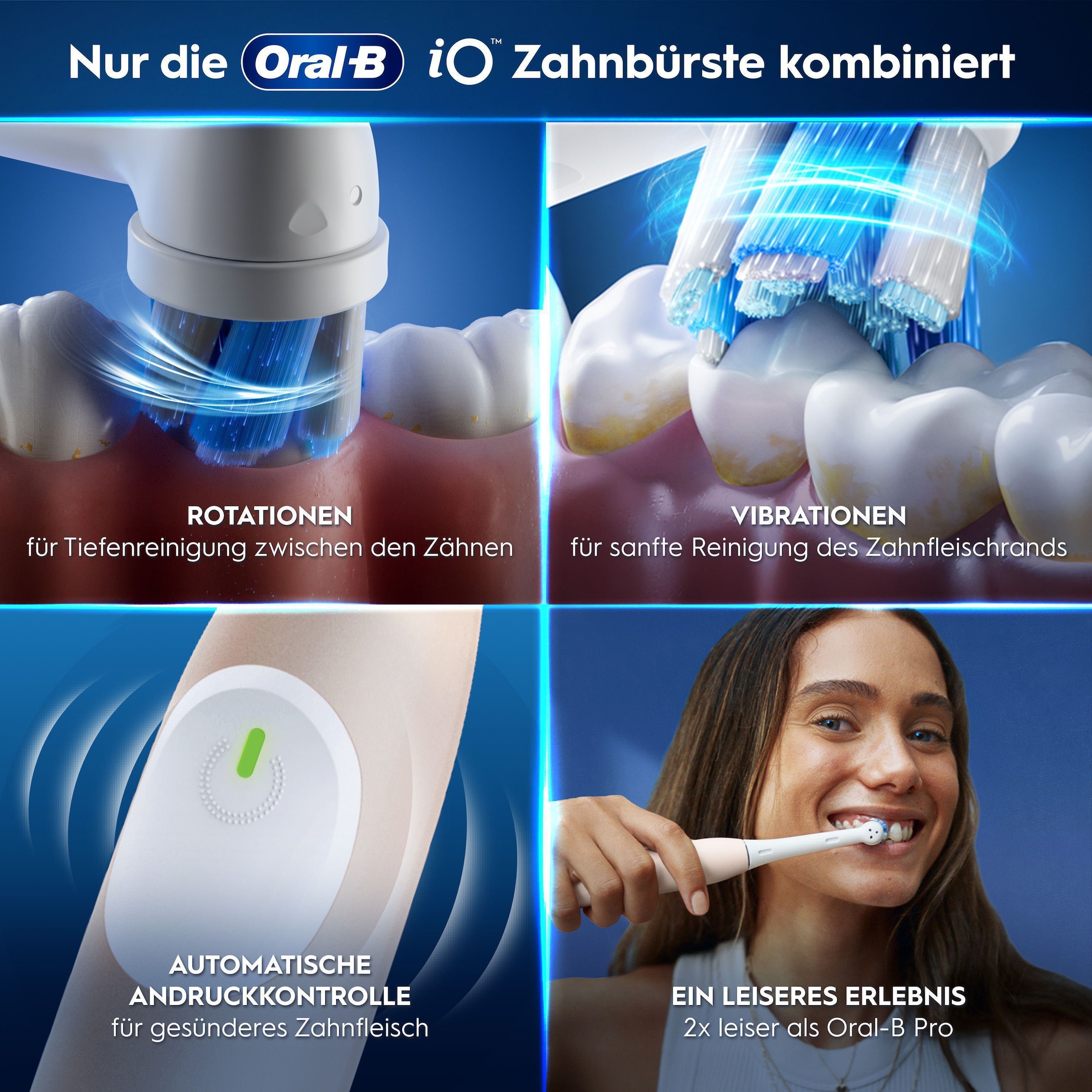 Oral-B Elektrische Zahnbürste »Oral-B iO Series 2« 1 Stk. Aufsteckbürsten für die sanfte Reinigung