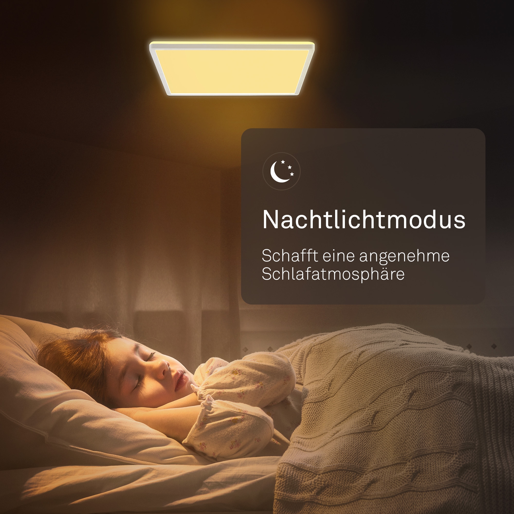 B.K.Licht LED Panel »SHALLOW« LED-Board 1 Stk. warmweiß - kaltweiß 42x42x3 cm, Badlampe, Badezimmer, Küche, Wohnzimmer