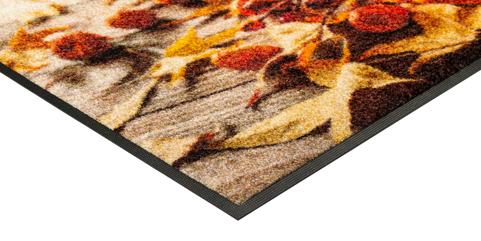 wash+dry by Kleen-Tex Fußmatte »Pumpkin Glow« rechteckig 7 mm Höhe waschbar und trocknergeeignet