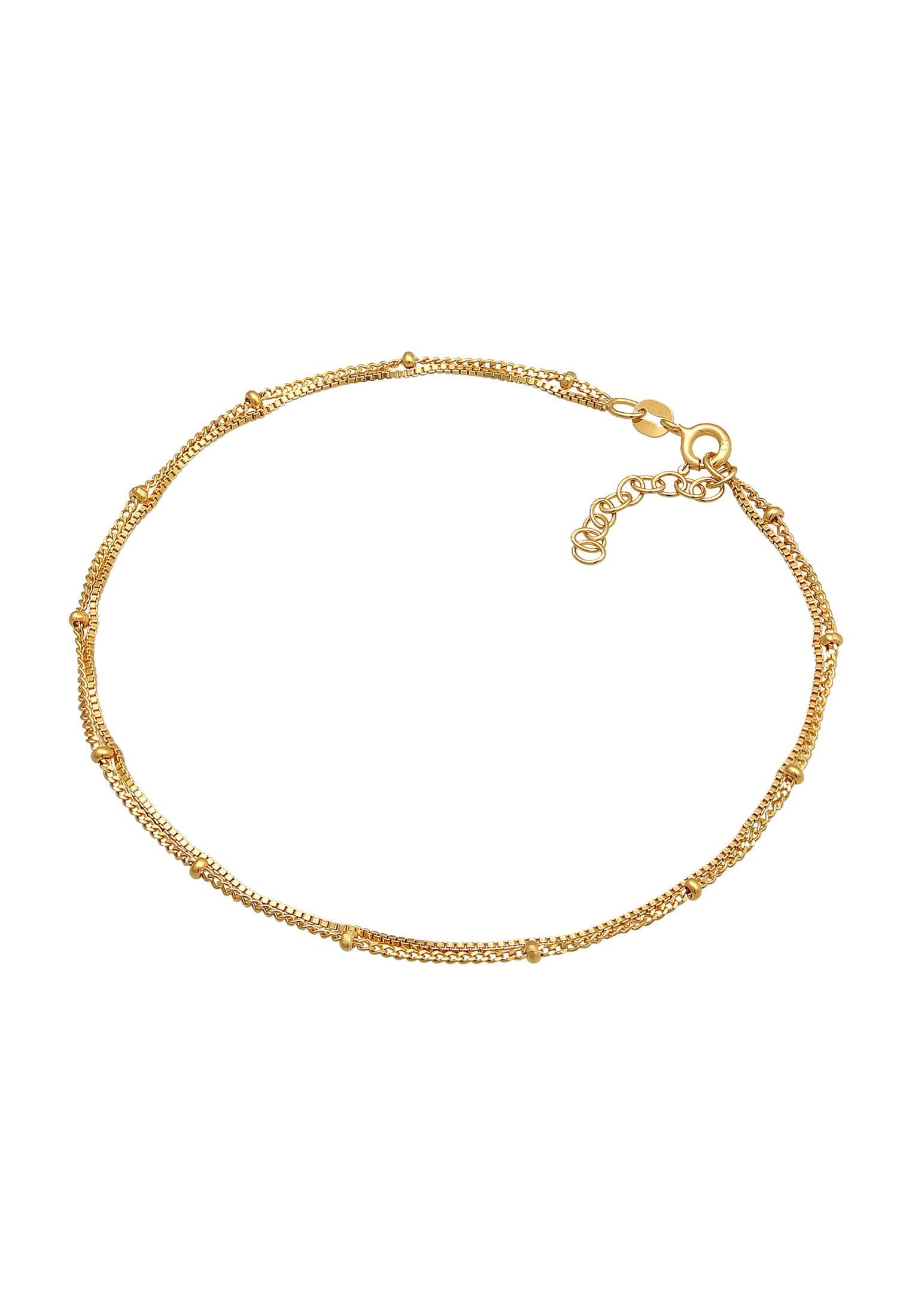 Elli Fußketten Set »Fußschmuck Kugel Gliederkette Layer Look 925 Silber«