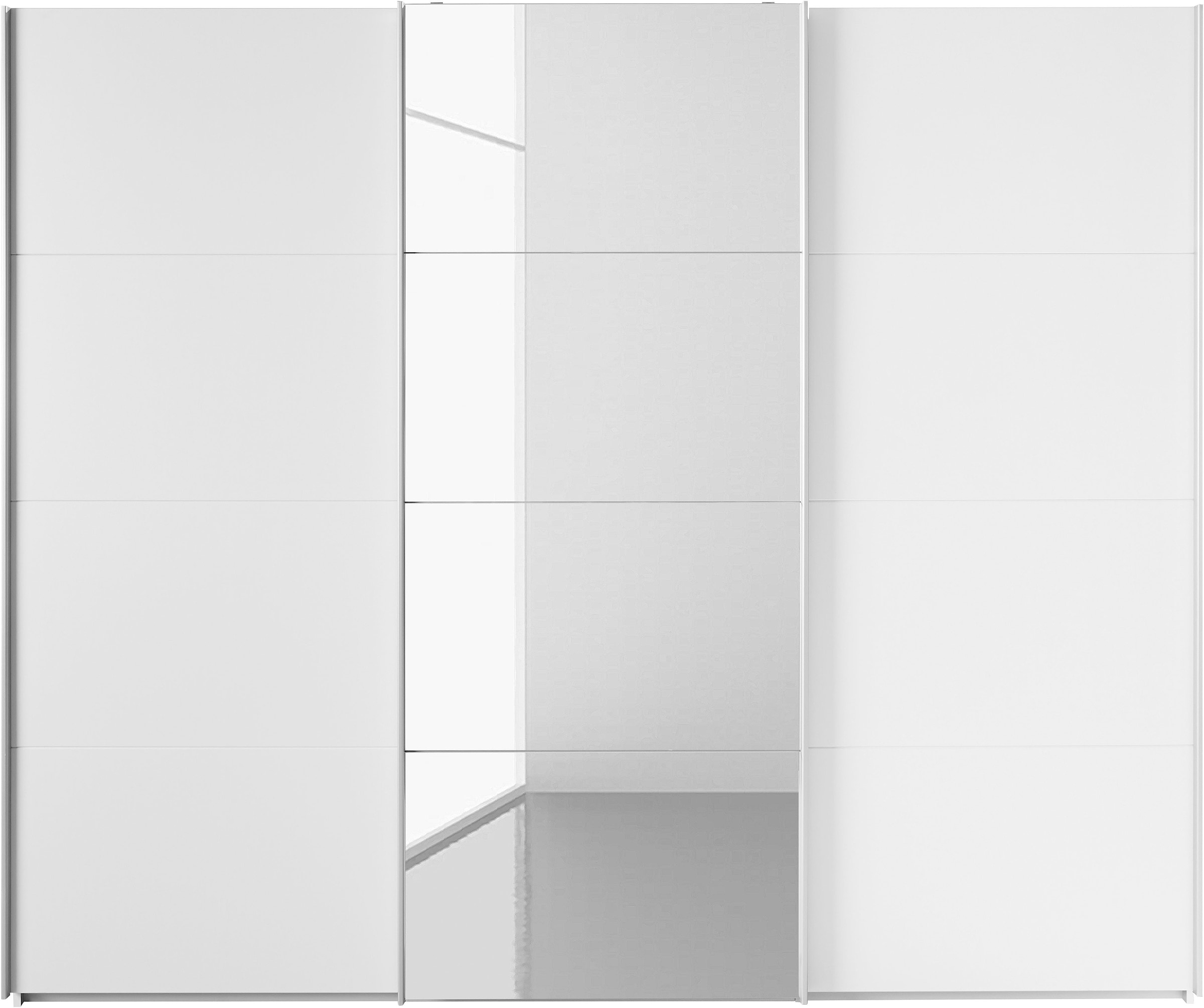 rauch Schwebetürenschrank »Kleiderschrank Schrank Garderobe Wäscheschrank TOMA«, inkl. Regaleinsatz sowie zusätzlichen Einlegeböden MADE IN GERMANY