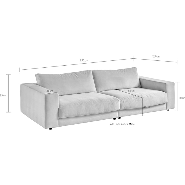 und 3C Breitcord Zeitloses und Fein- Big-Sofa in stylisches Loungemöbel, auf »Enisa«, Rechnung Candy kaufen