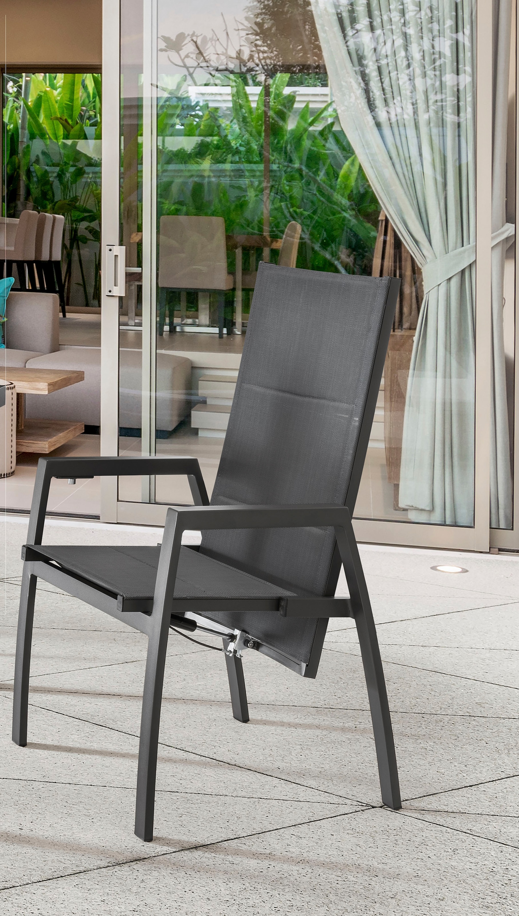 Destiny Garten-Essgruppe »COSTA IMOLA« 5 Stk. tlg. 4 Hochlehner Textilene, 1 Ausziehtisch 165/215x100x75 cm