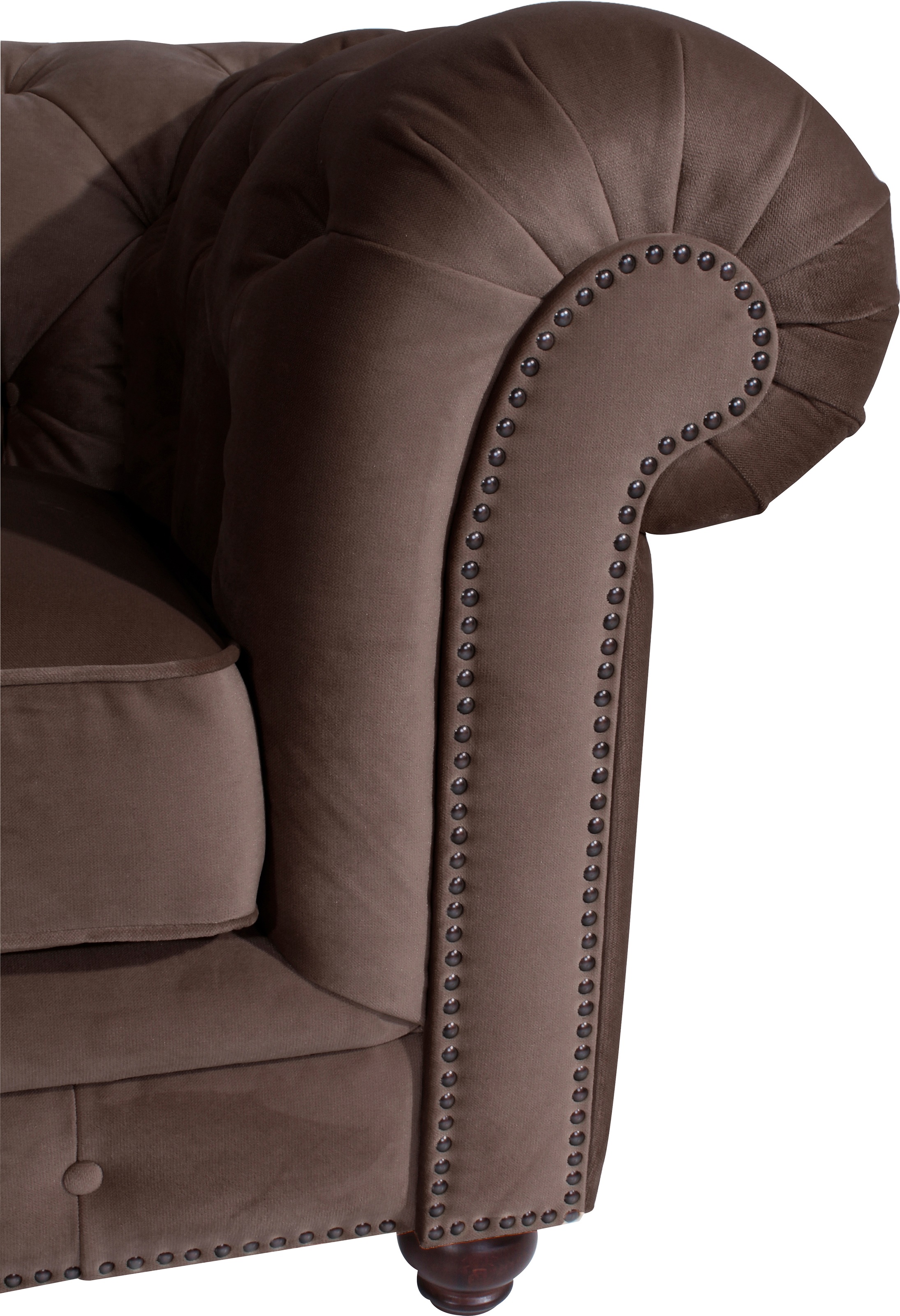 Max Winzer® Polstergarnitur »Old England Chesterfield, hochwertig und elegant«, (3 tlg.), mit edler Knopfheftung, 3-tlg.