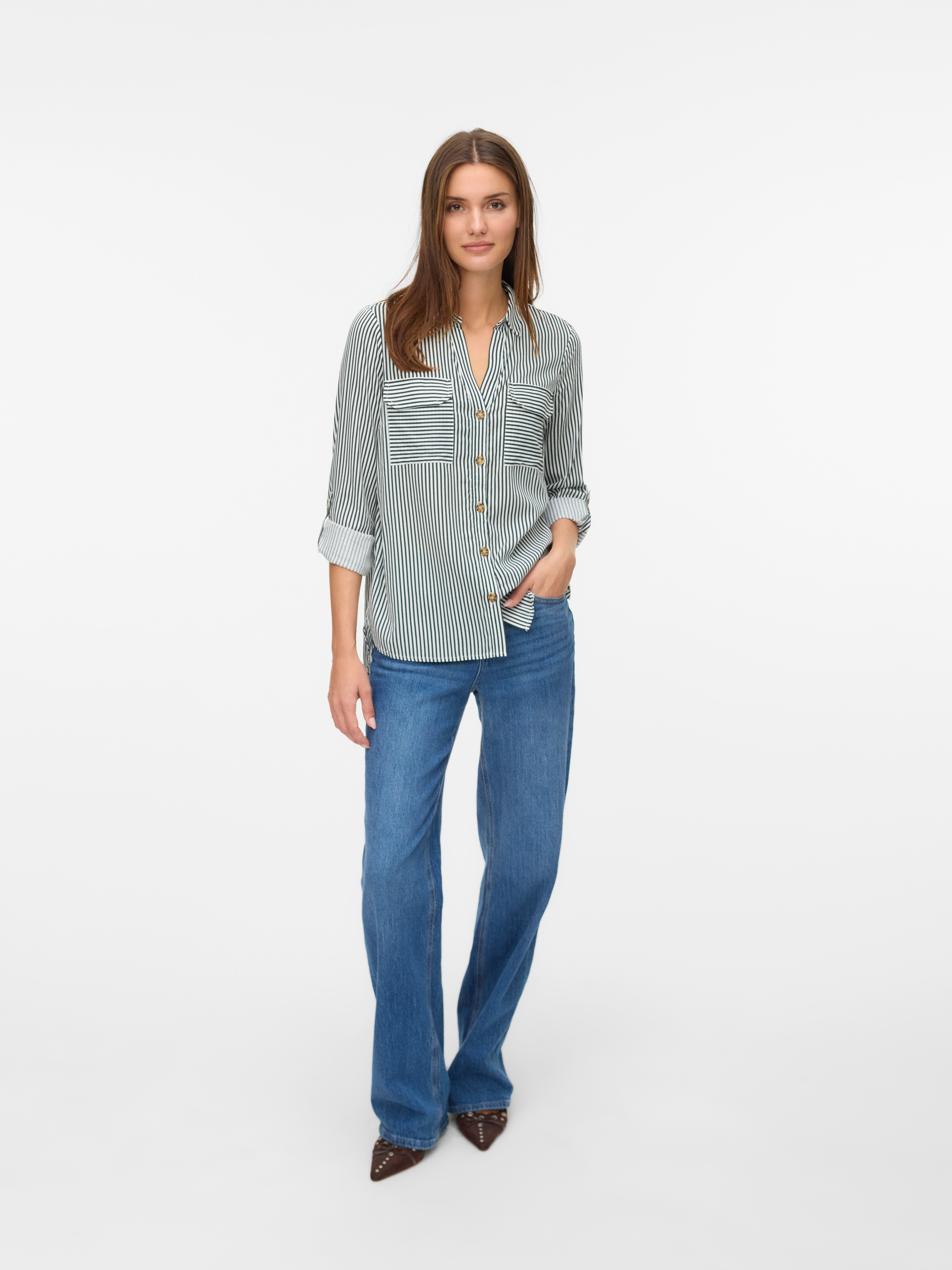 Vero Moda »VMBUMPY L/S SHIRT NEW WVN GA NOOS« Viskose, regular fit