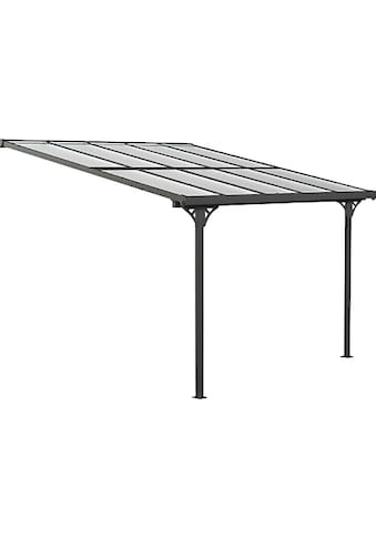 Terrassendach »Bruce«, Rahmen aus pulverbeschichtetem Aluminium, schwarz