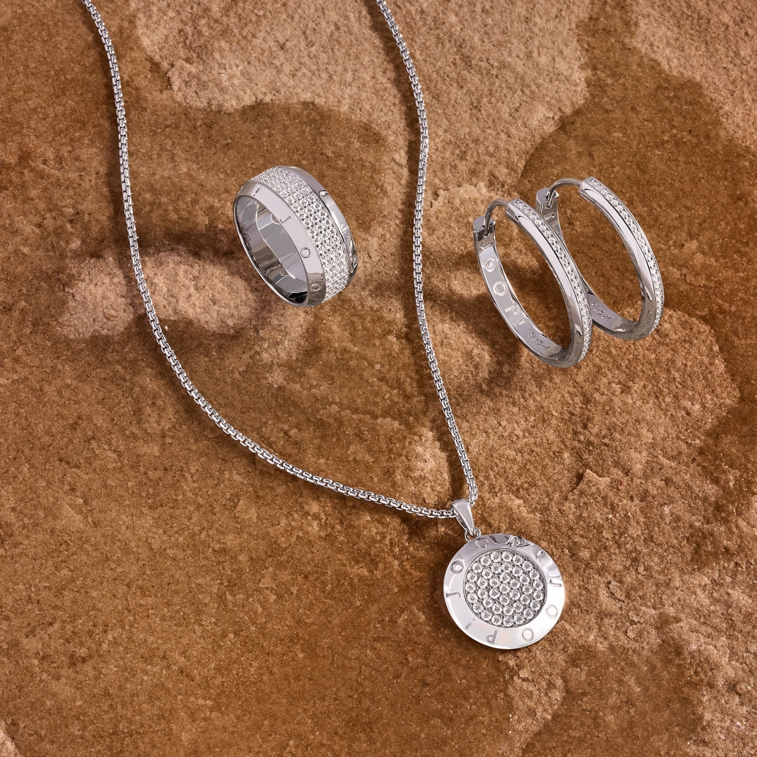 JOOP! Paar Creolen »2039694« mit Zirkonia (synth.)