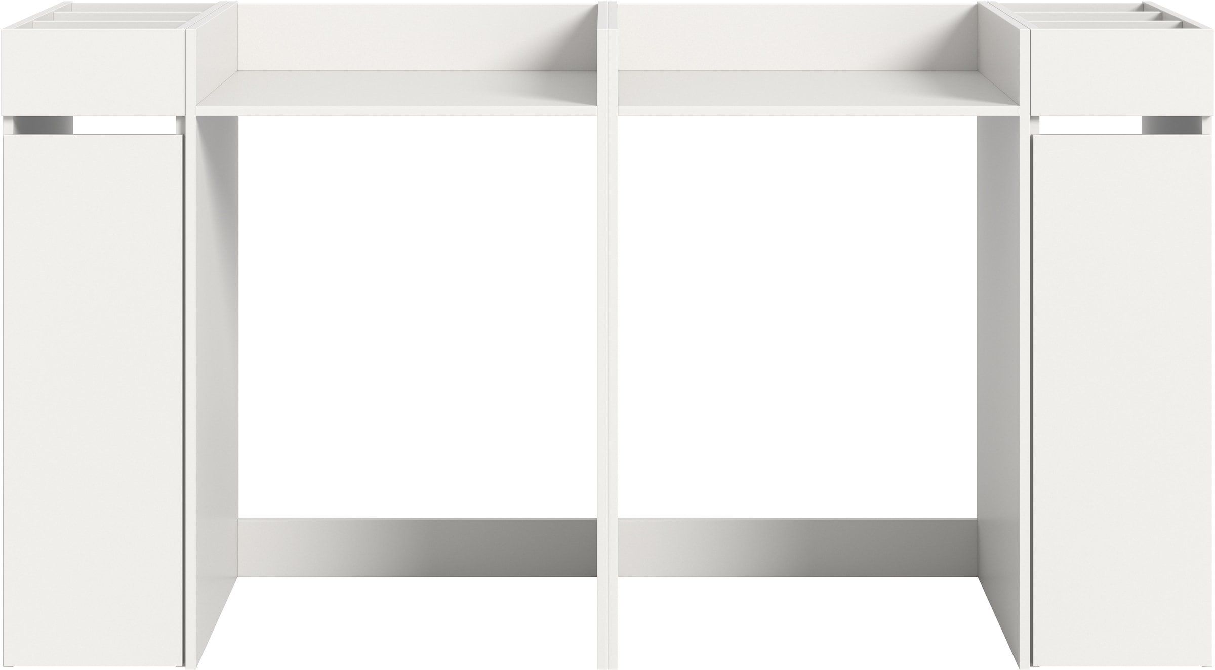 welltime Badmöbel-Set »FALAS, TOPSELLER!, 4-teilig, Hauswirtschaftsraum Set, Breite 190 cm« Set, bestehend aus: 2x Waschmaschinenumbauschrank und 2x Standregal, 4 Stk. tlg.