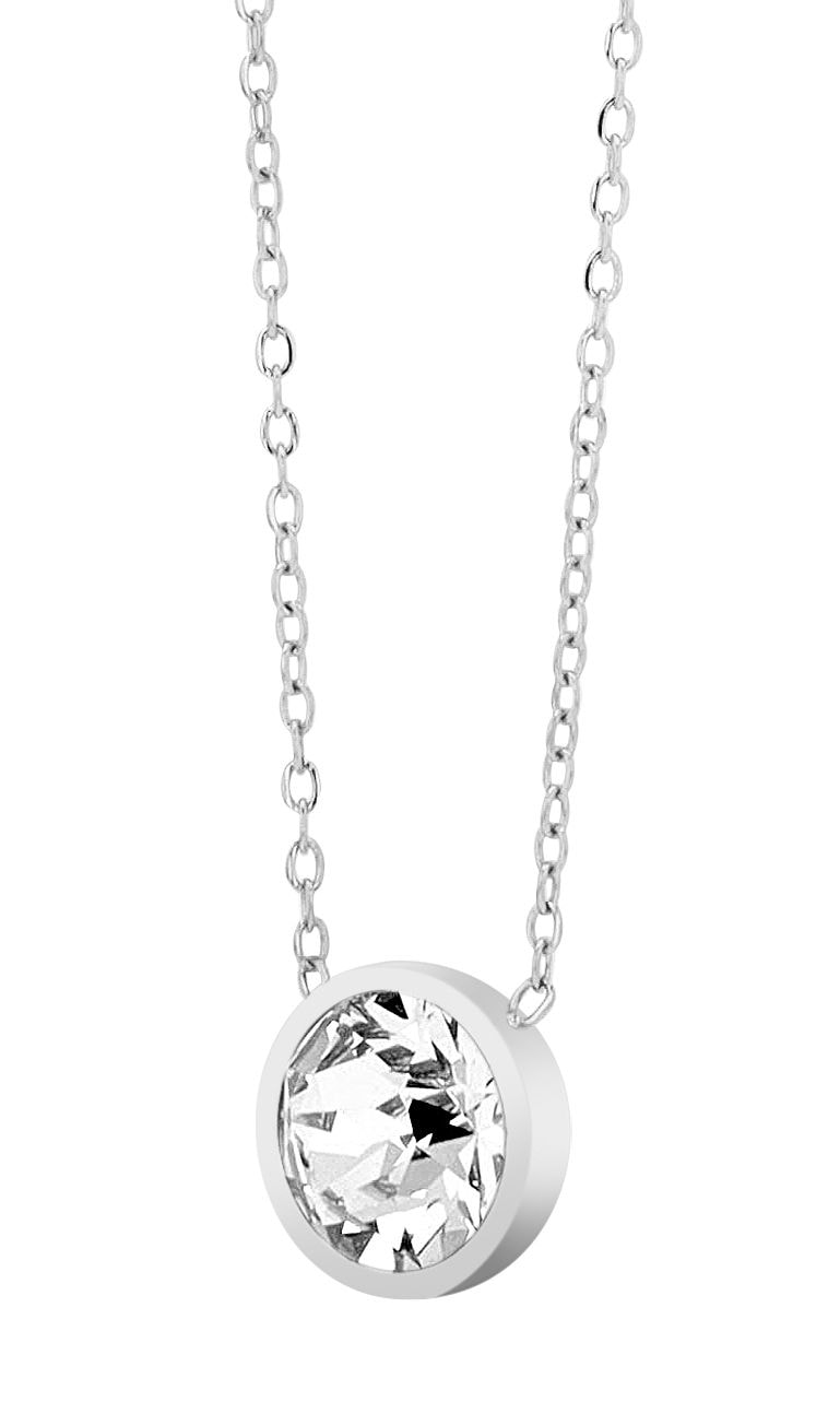 Adelia´s Gliederkette »Damen Halskette aus Edelstahl mit Kristall 43+5«
