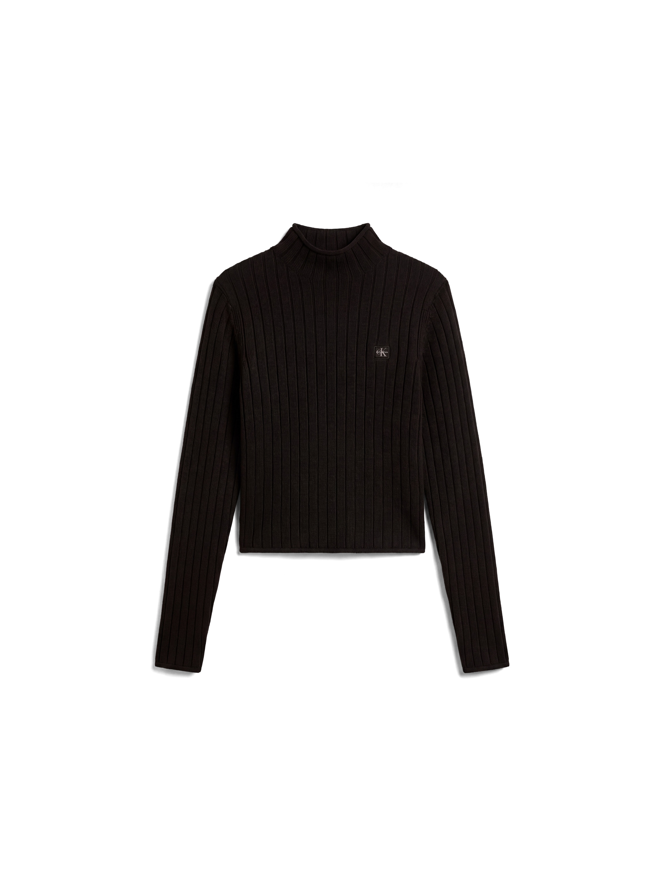 Calvin Klein Jeans Rollkragenpullover »WOVEN LABEL T-NECK SWEATER« Regular fit mit Stehkragen