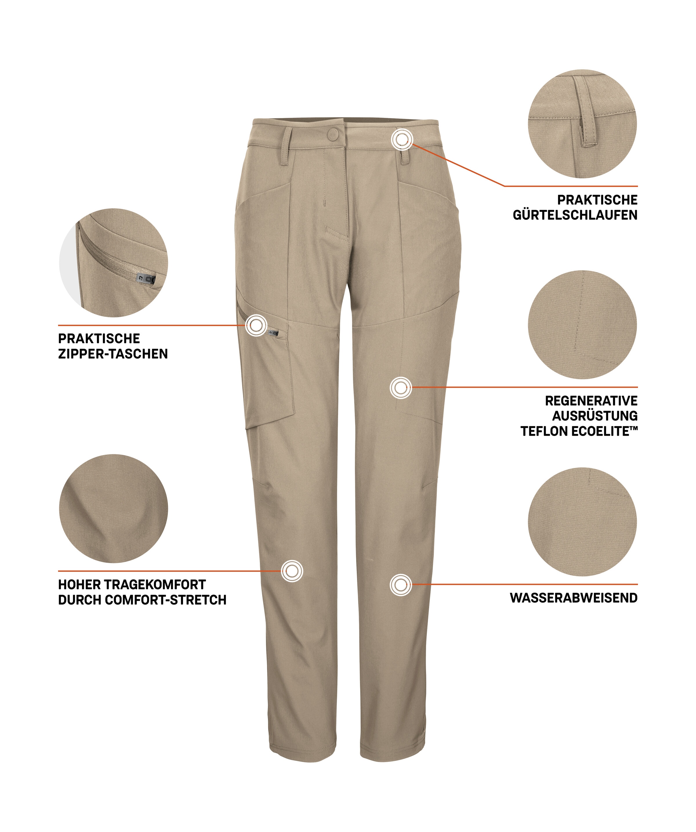 Killtec Funktionshose »KOS 90 WMN PNTS«  Wasserabweisend, Comfort-Stretch und Zippertaschen