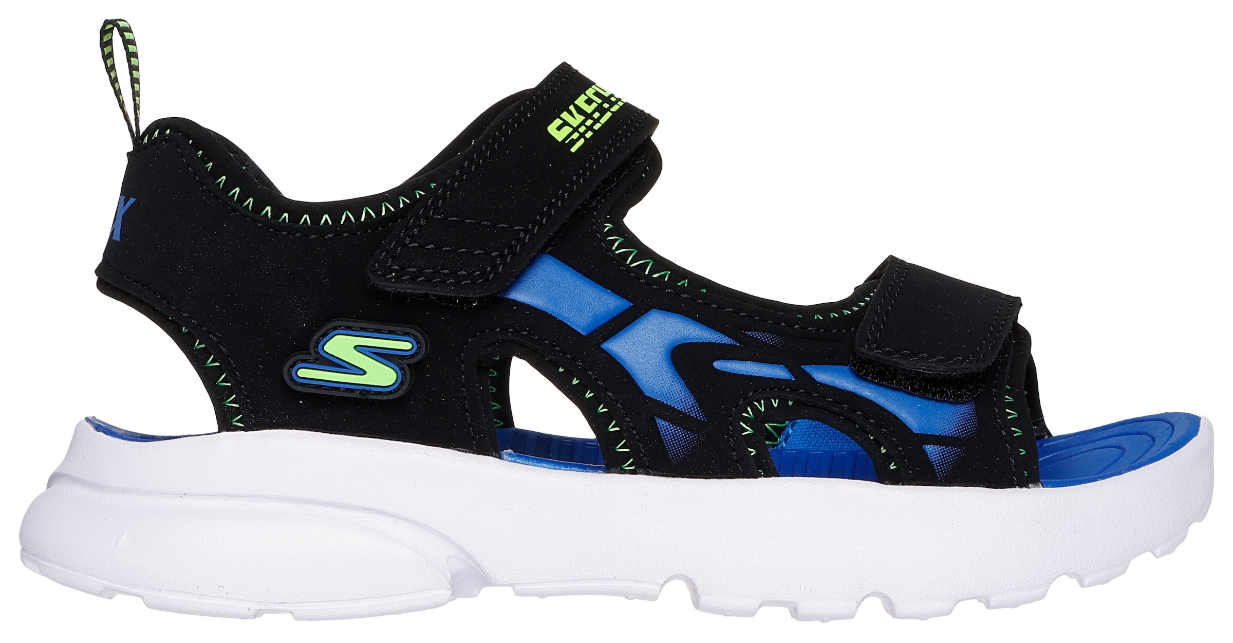 Skechers Sandale »RAZOR SPLASH-AQUA BUDDIES«, Sandale mit Klettverschluss, waschbar, Größenschablone zum Download