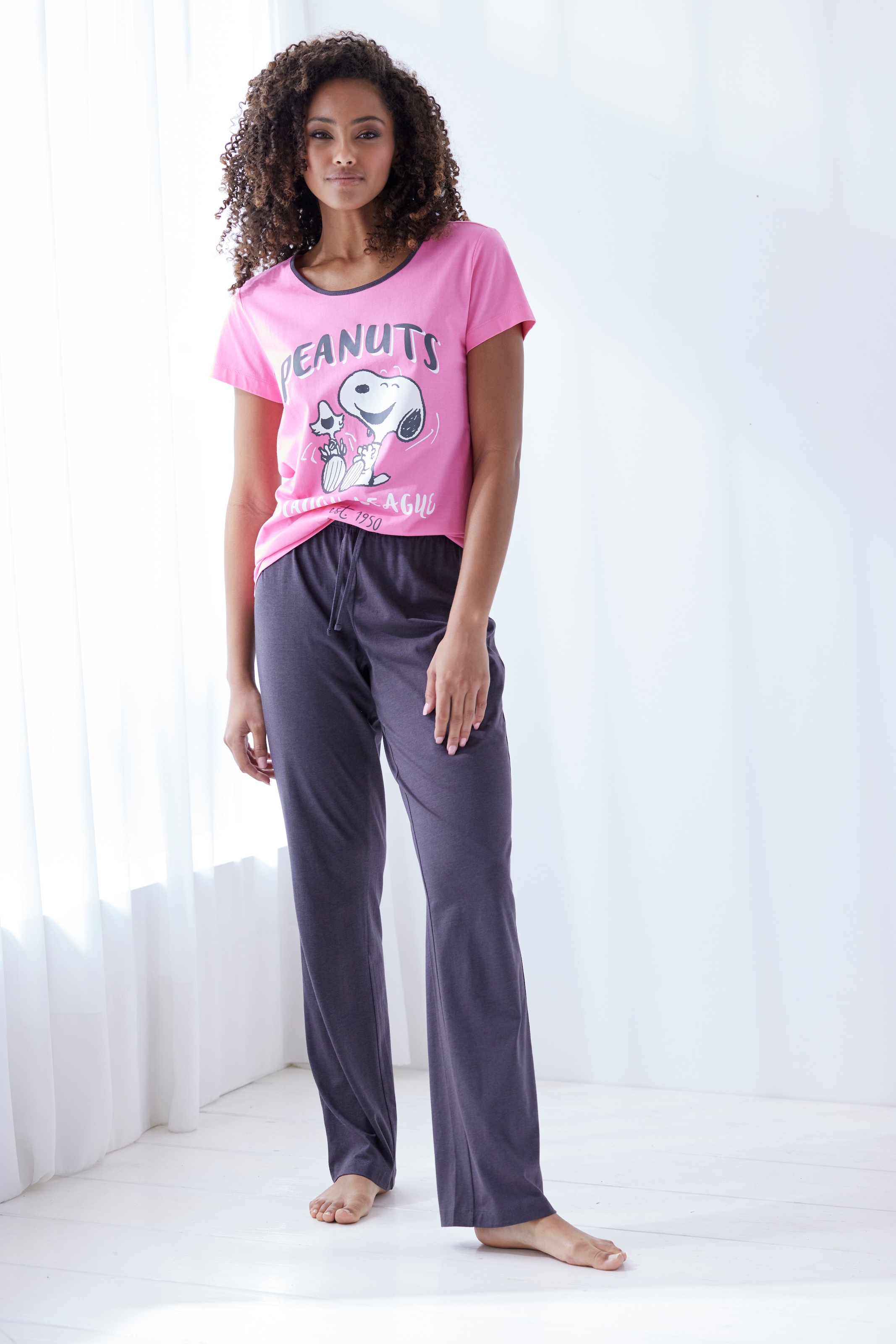 Peanuts Pyjama, (2 tlg.), mit Snoopy Druck
