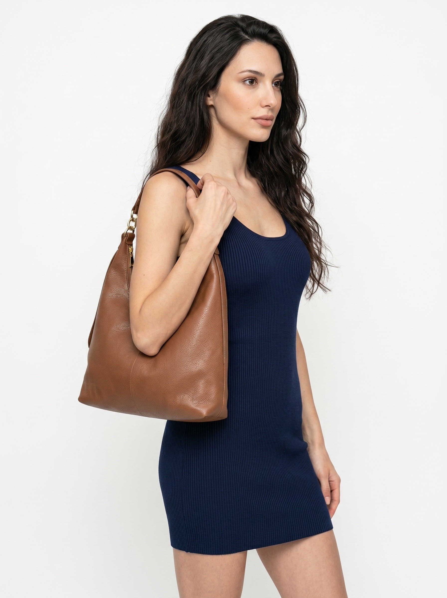 Samantha Look Shopper Made in Italy, Große Handtasche mit Smartphonefach