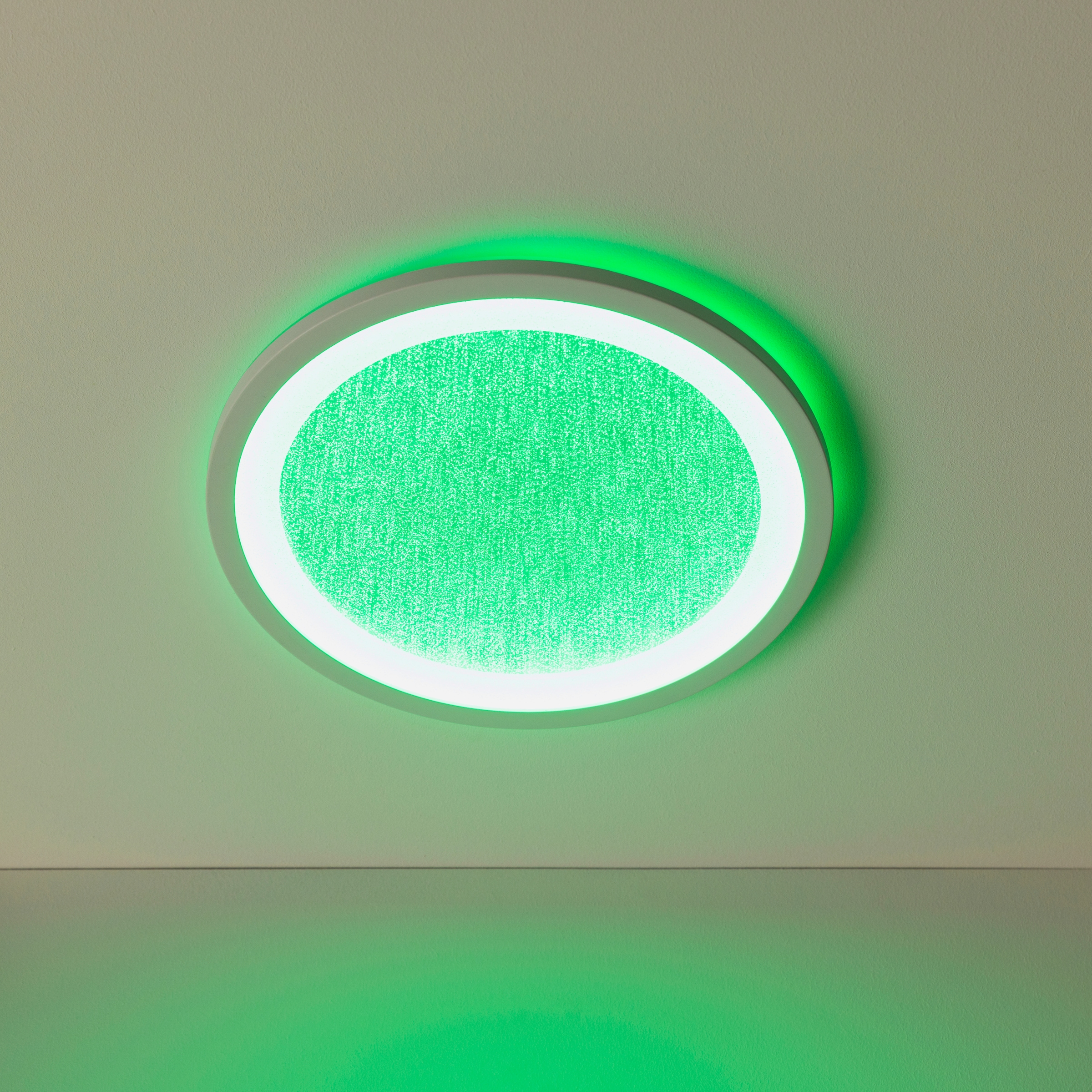 BreLight LED Deckenleuchte »Tanida« 1 Stk. RGB | warmweiß - kaltweiß LED-Deckenlampe, Glitzereffekt, RGB, dimmbar, 2200lm, 3000-6500K, weiß