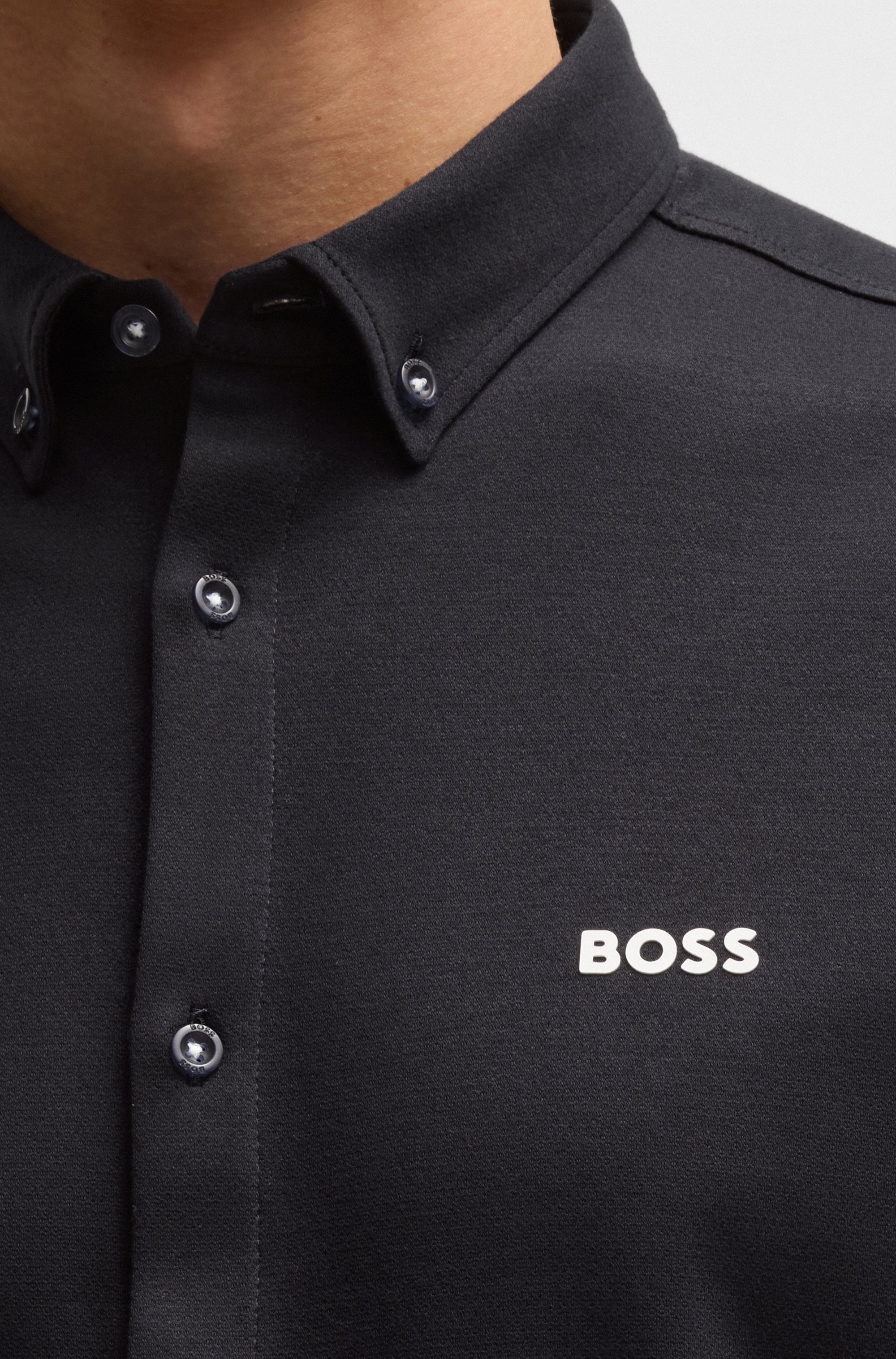 BOSS GREEN Kurzarmhemd »B MOTION S«, mit Logoschriftzug auf der Brust