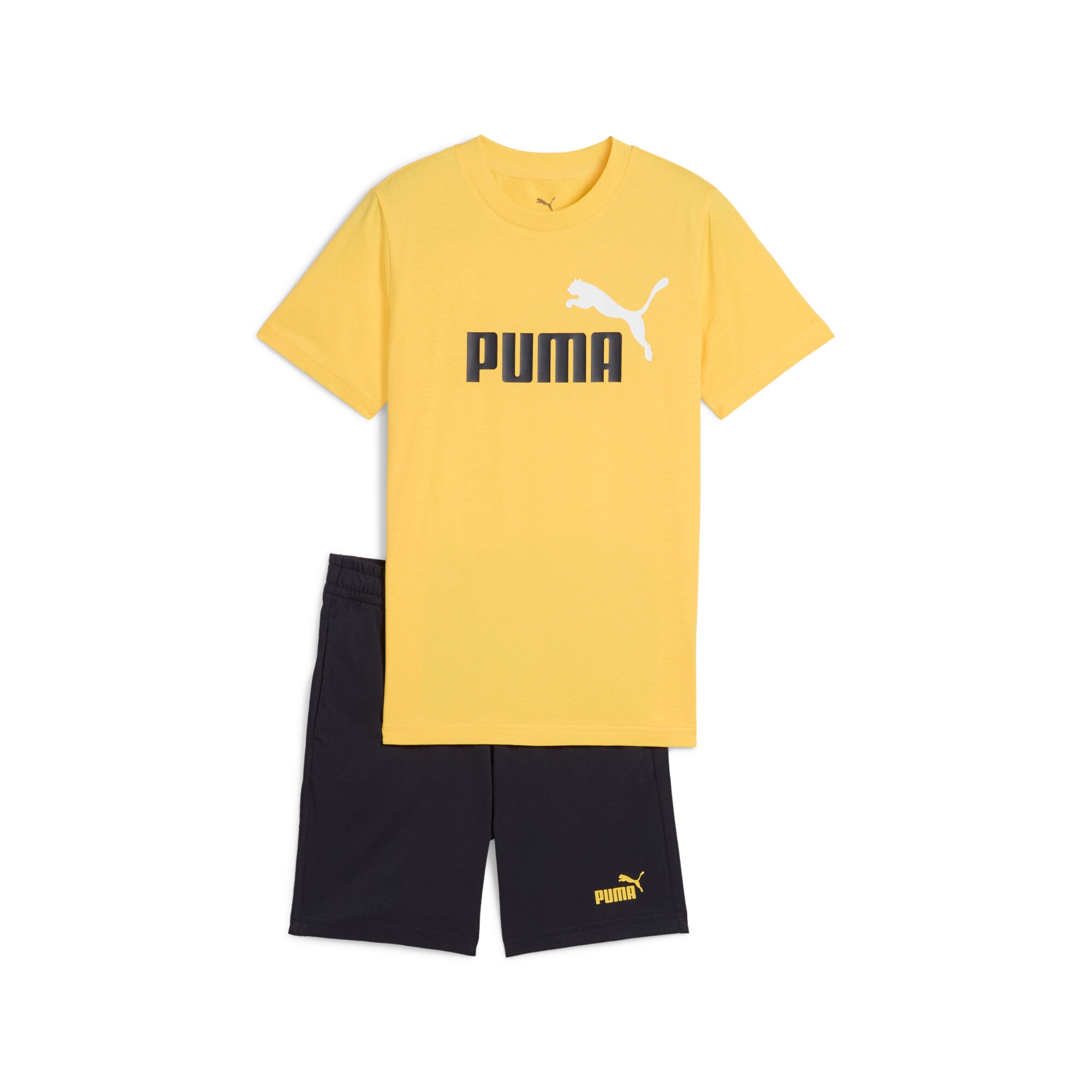 PUMA Trainingsanzug »ESS 2 COLOR NO. 1 LOGO TEE AND SHORTS SET B«, (2 tlg.)