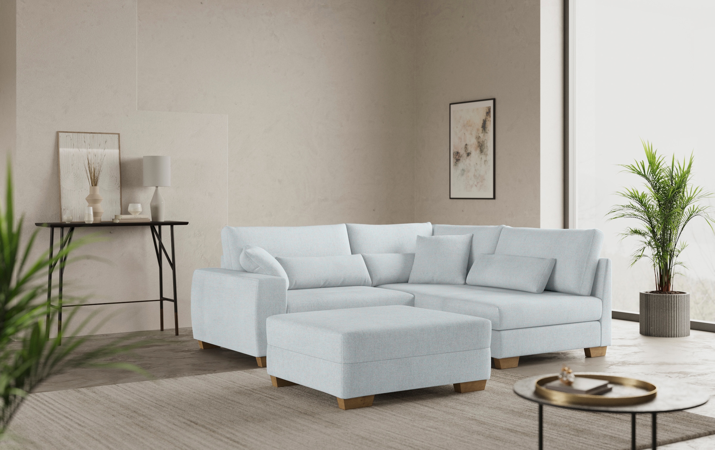 Mr. Couch Hocker »Helena«, Mit DuraSpring-Taschenfederkern, bis 140 kg belastbar
