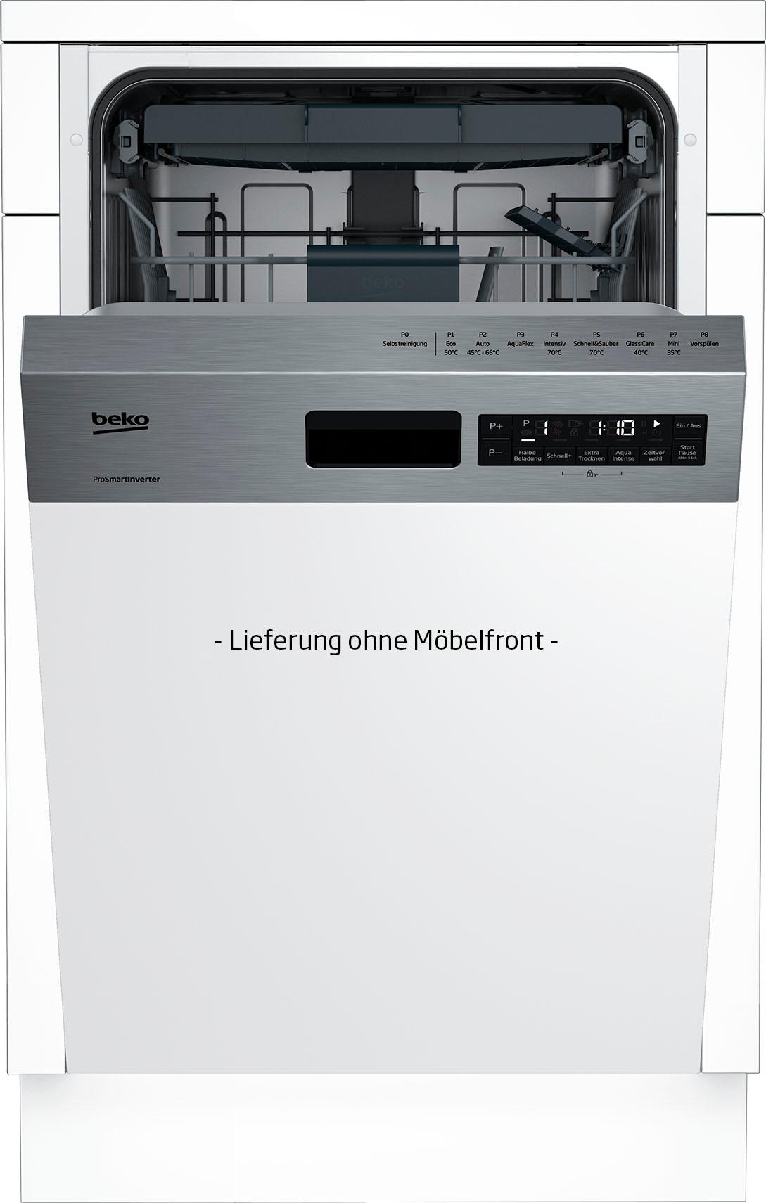BEKO teilintegrierbarer Geschirrspüler »DSS28021X«, 11 Maßgedecke, mit Intensiv 70°C