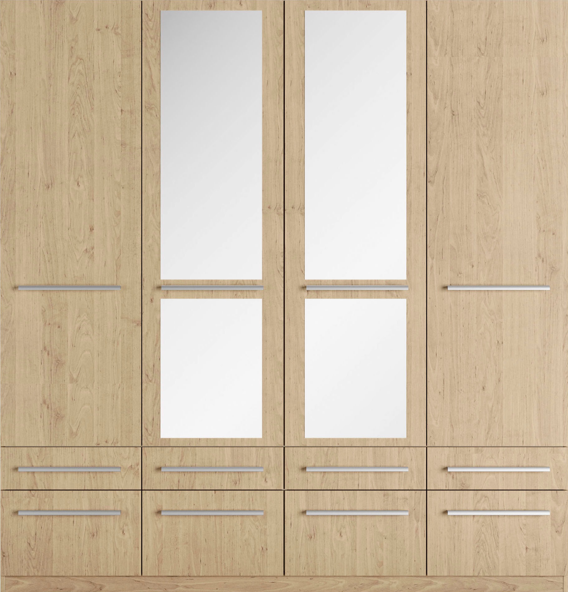 priess Kleiderschrank »Schrank Garderobe Wäscheschrank Barcelona in 5 Breiten«, viel Stauraum, geräumige Schubkästen, mit Spiegel, MADE IN GERMANY