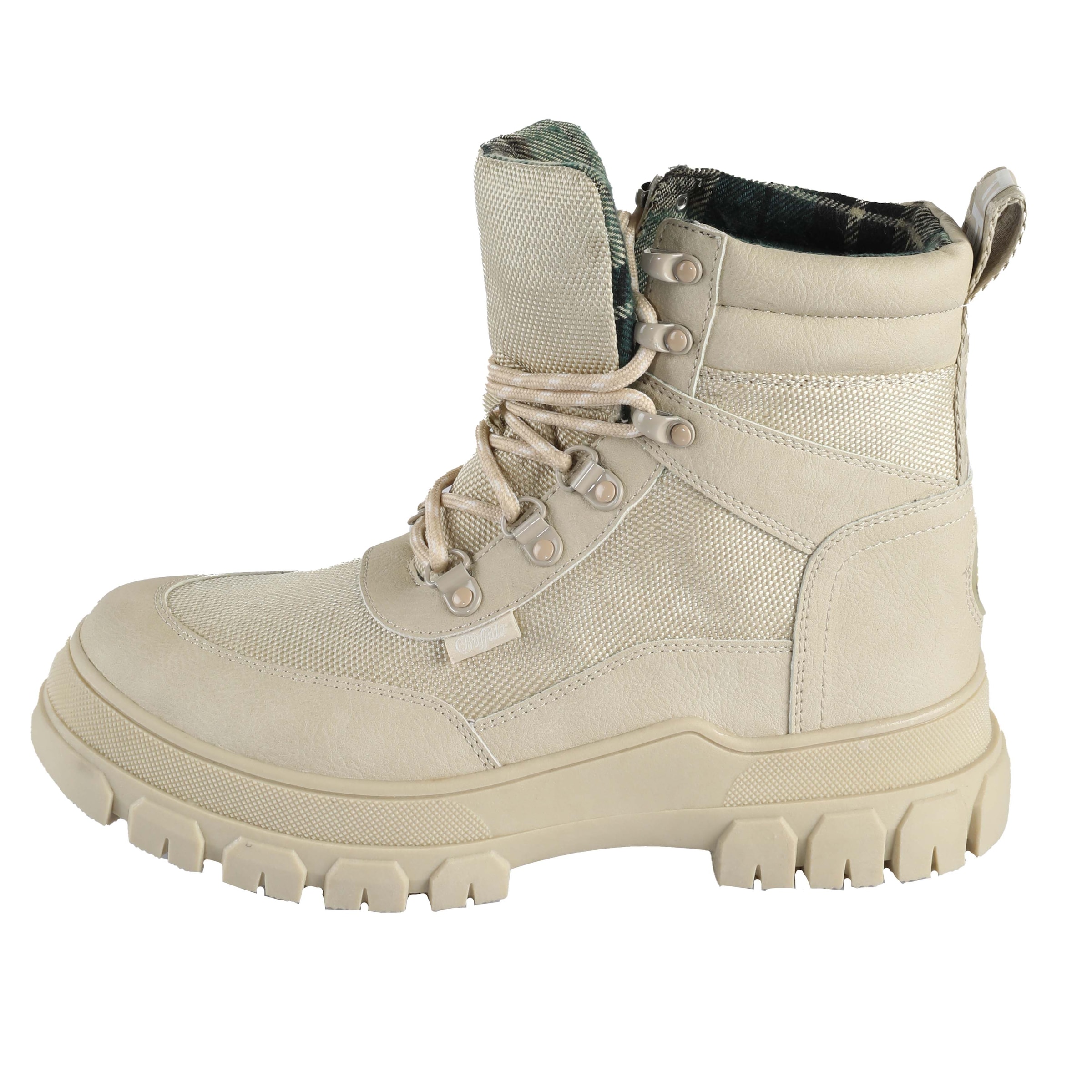 Buffalo Schnürboots »NOVA COM VEGAN«, Stiefelette, High Top Sneaker, Plateauabsatz, mit Memory Foam