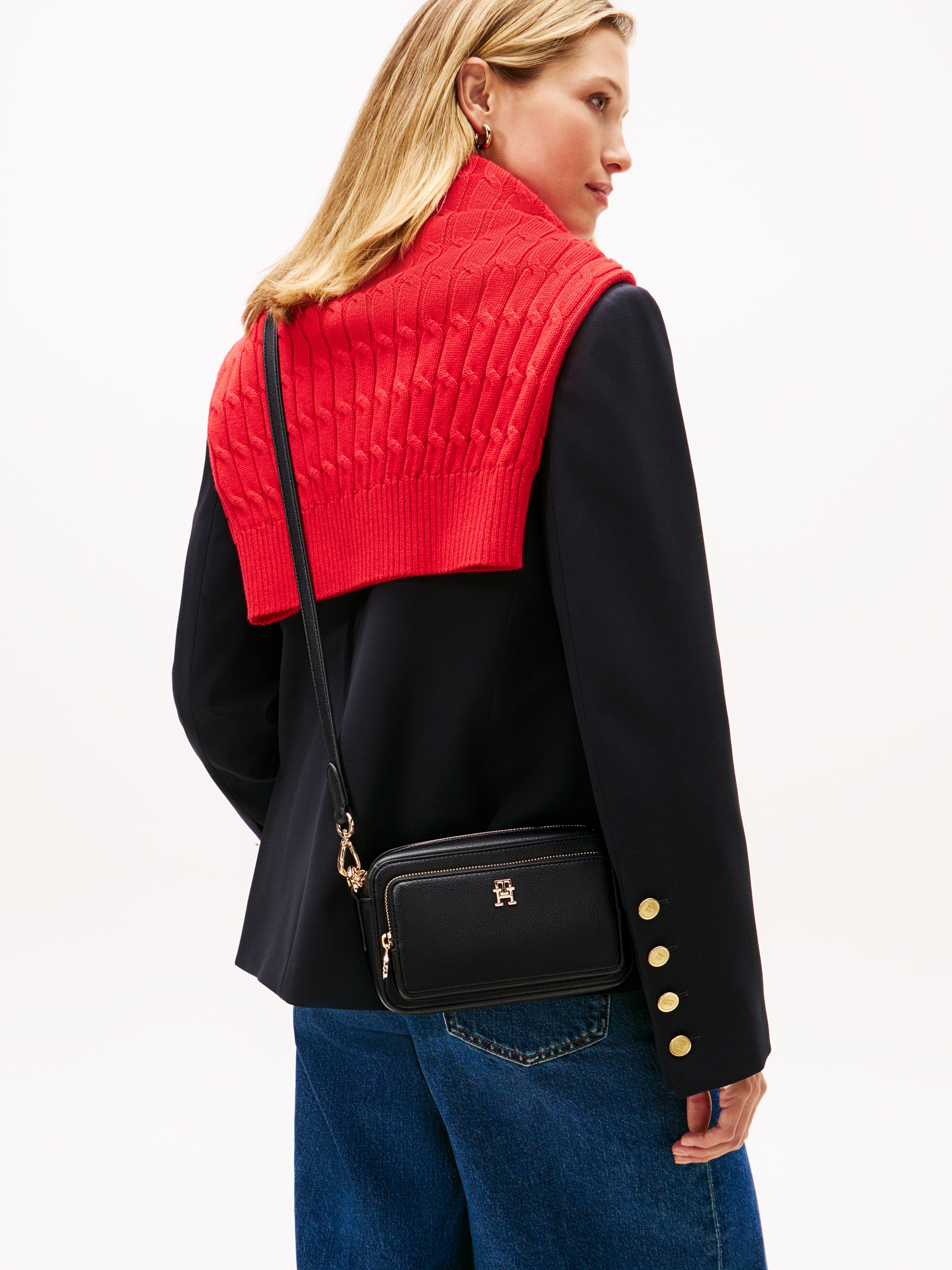 Tommy Hilfiger Umhängetasche »TH ICON CAMERA BAG« , Damen Schultertasche, Minibag mit TH-Logoemblem