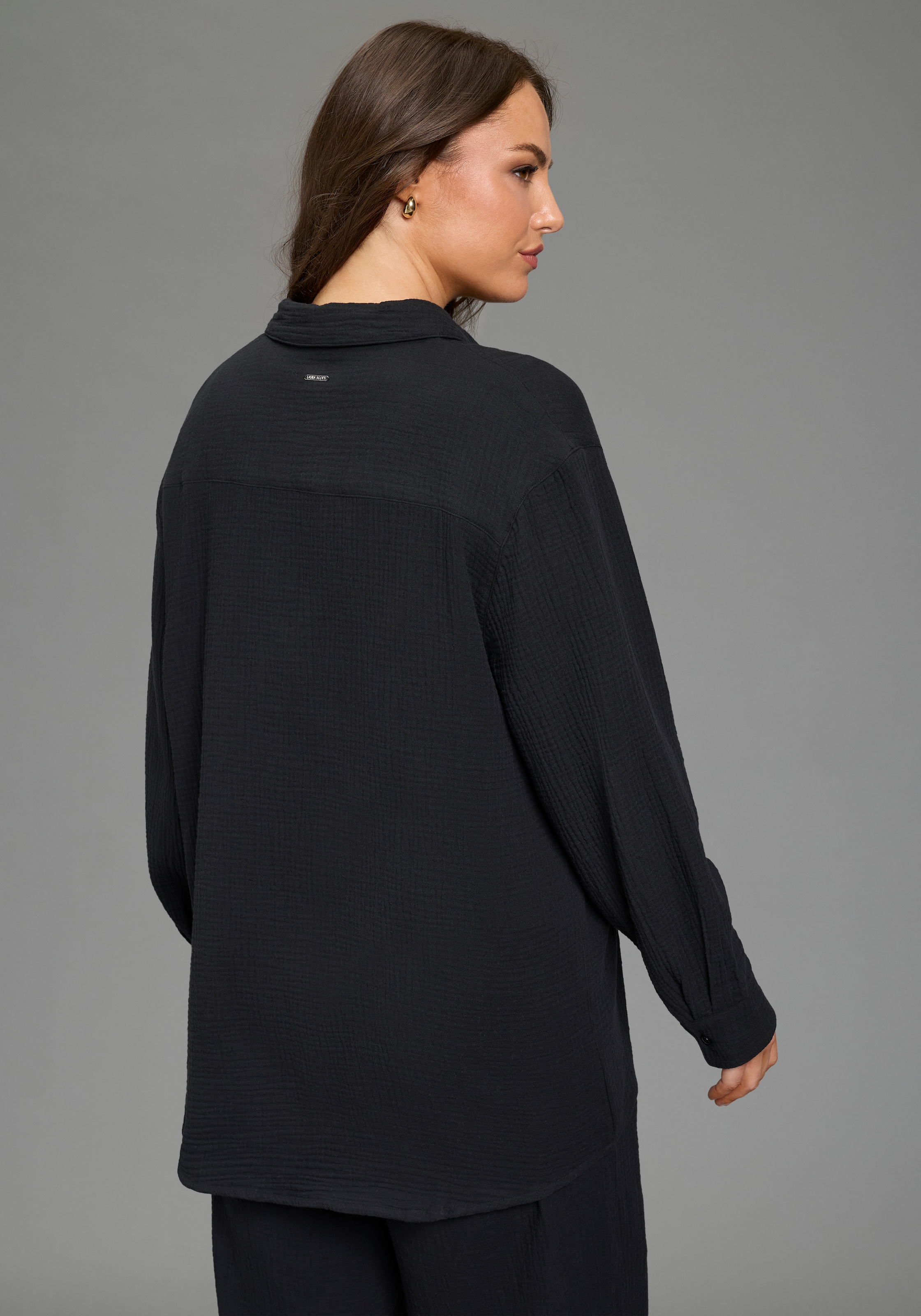 Laura Scott CURVE Hemdbluse aus angenehm weicher Strukturware