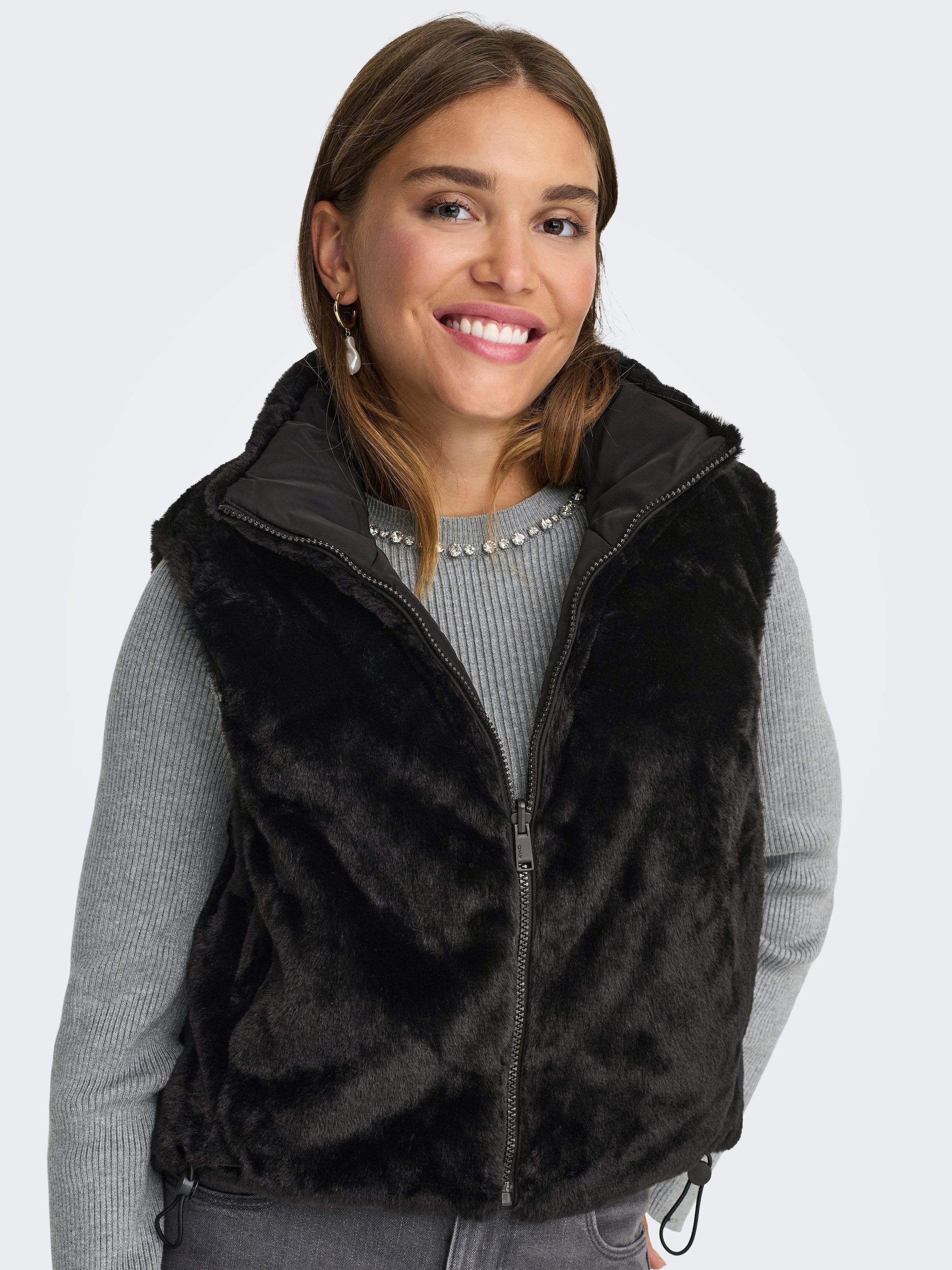 ONLY Plüschweste »ONLDANA FAUX FUR REV.WAISTCOAT OTW CC« Kunstfaser