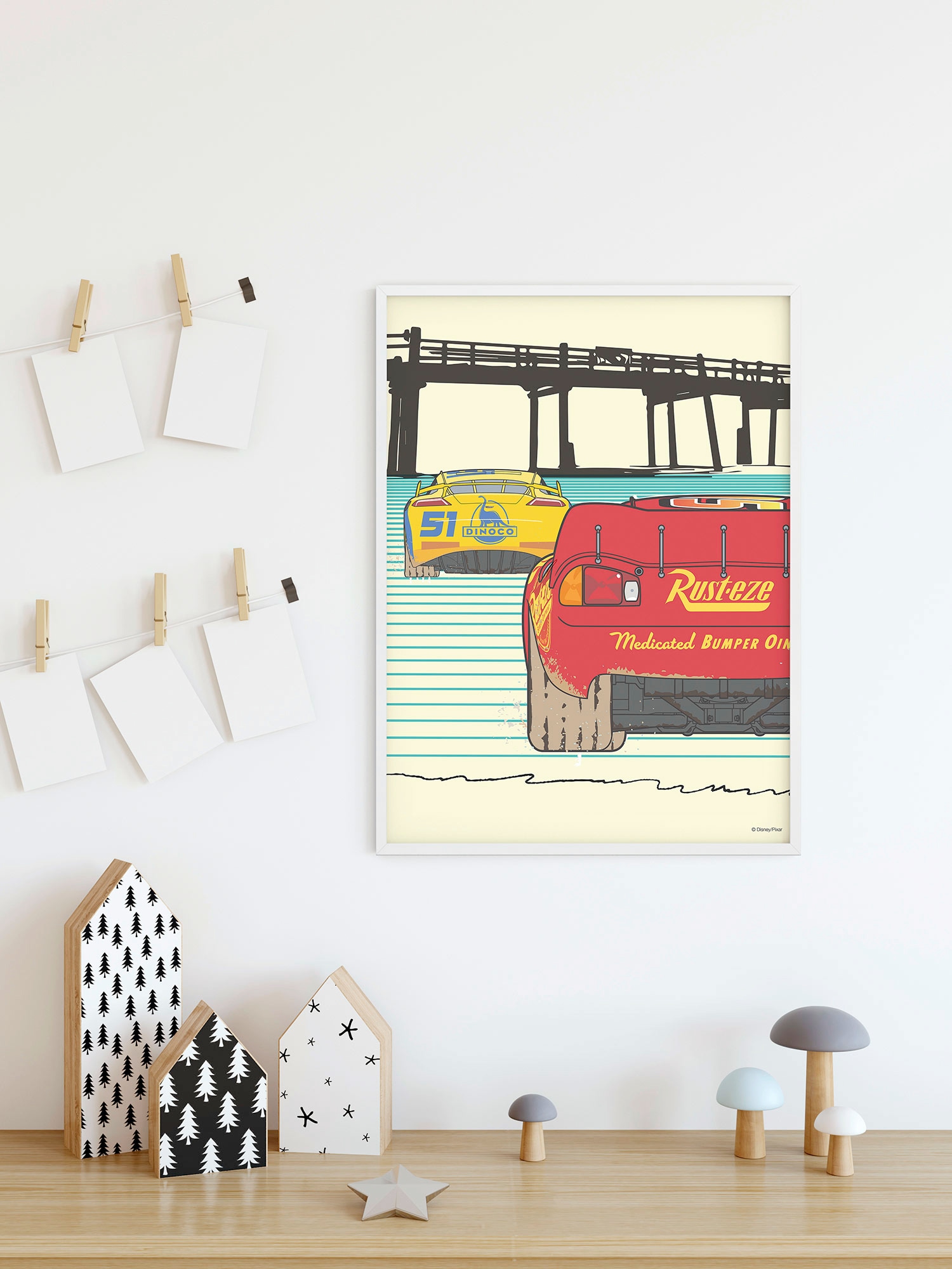 Komar Bild »Cars Strengthen Together«, Disney, (1 St.), Wandbild zur Dekoration im Kinderzimmer - ohne Rahmen