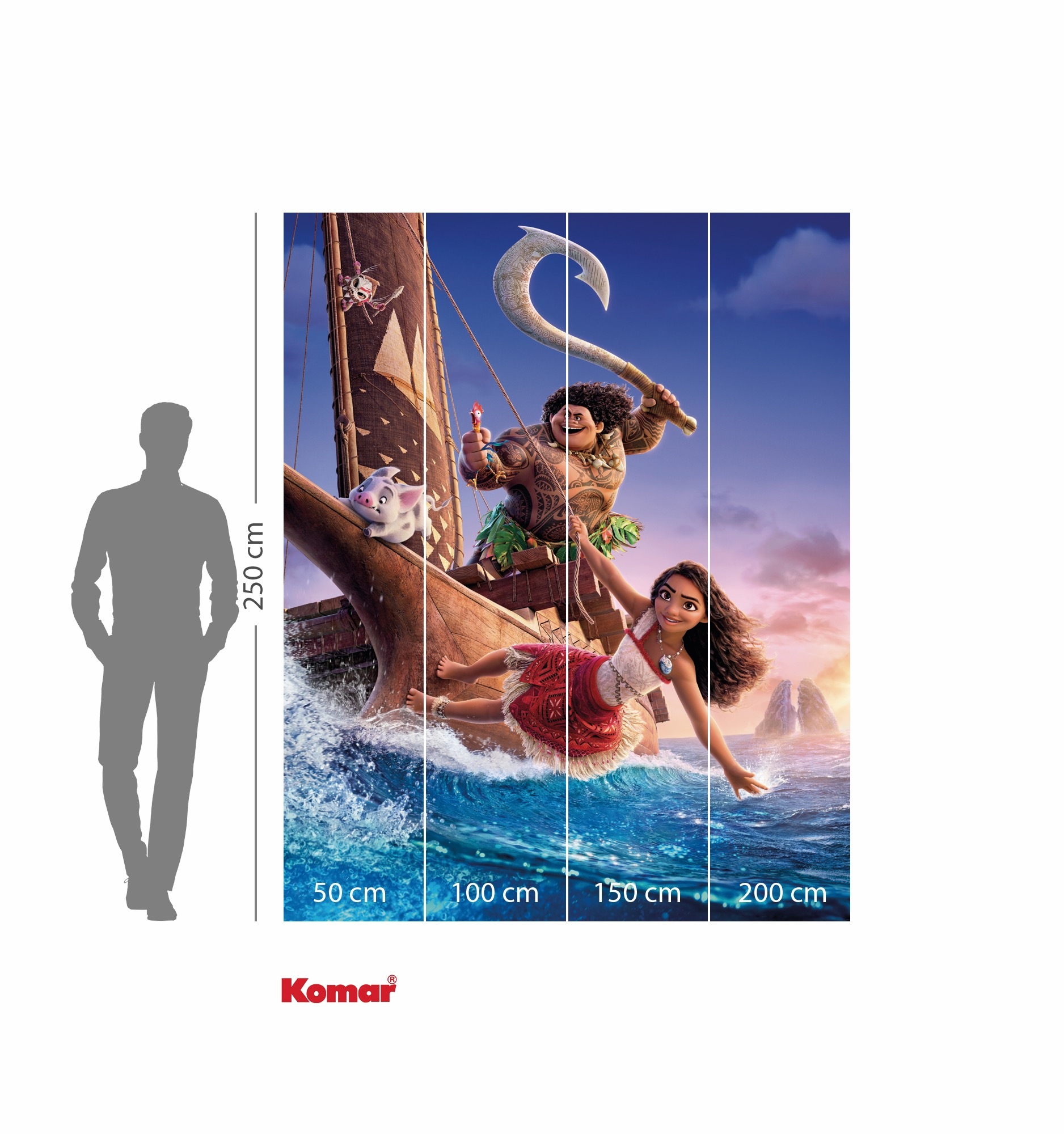 Komar Kindertapete »Disney Moana 2 Feel The Ocean«, bedruckt