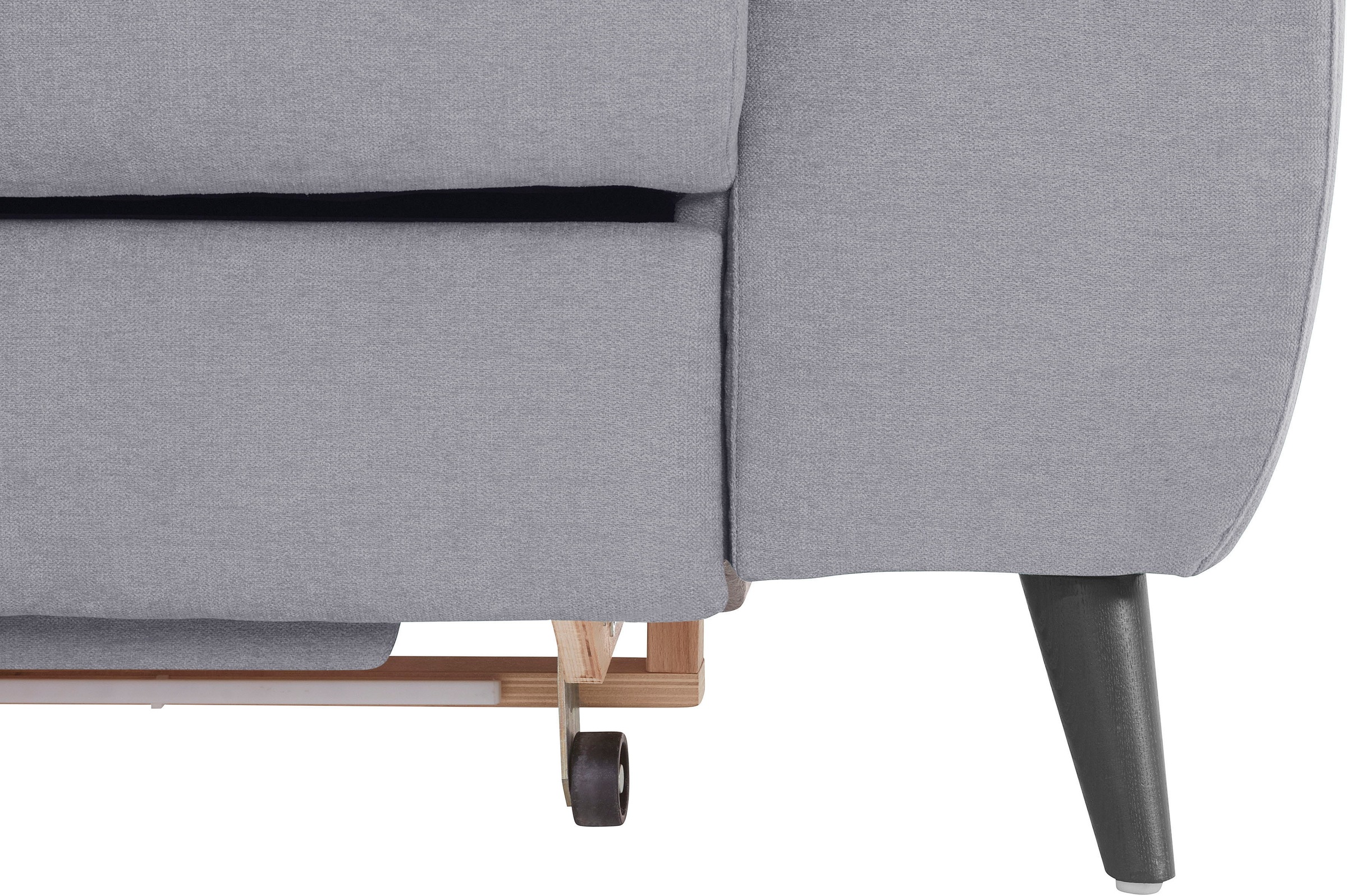 COTTA Ecksofa »Mia L-Form mit 3 Zierkissen«, wahlweise mit Bettfunktion, Bettkasten, Beleuchtung & Wireless-Charger