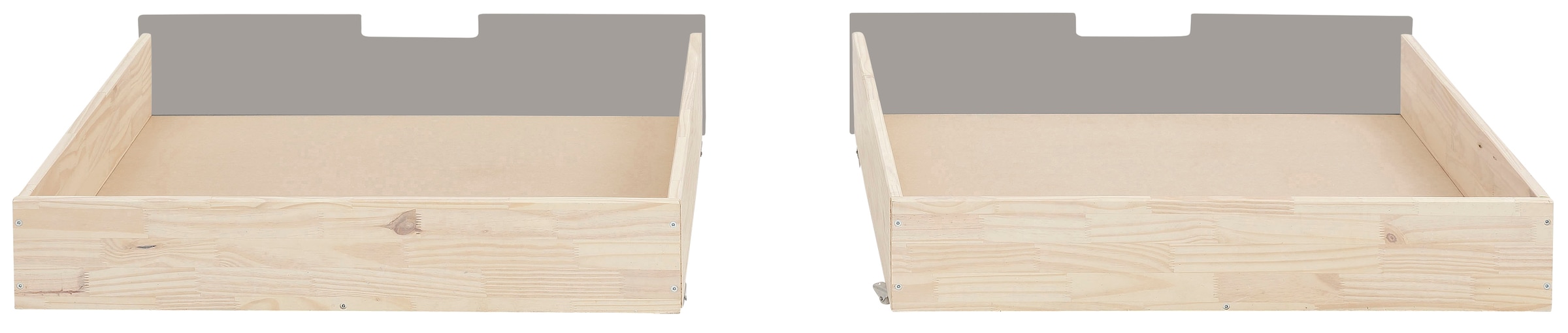 Lüttenhütt Bettschubkasten »Janne« 2er Set, Kiefernholz und MDF, Breite je Schubkasten 97 cm