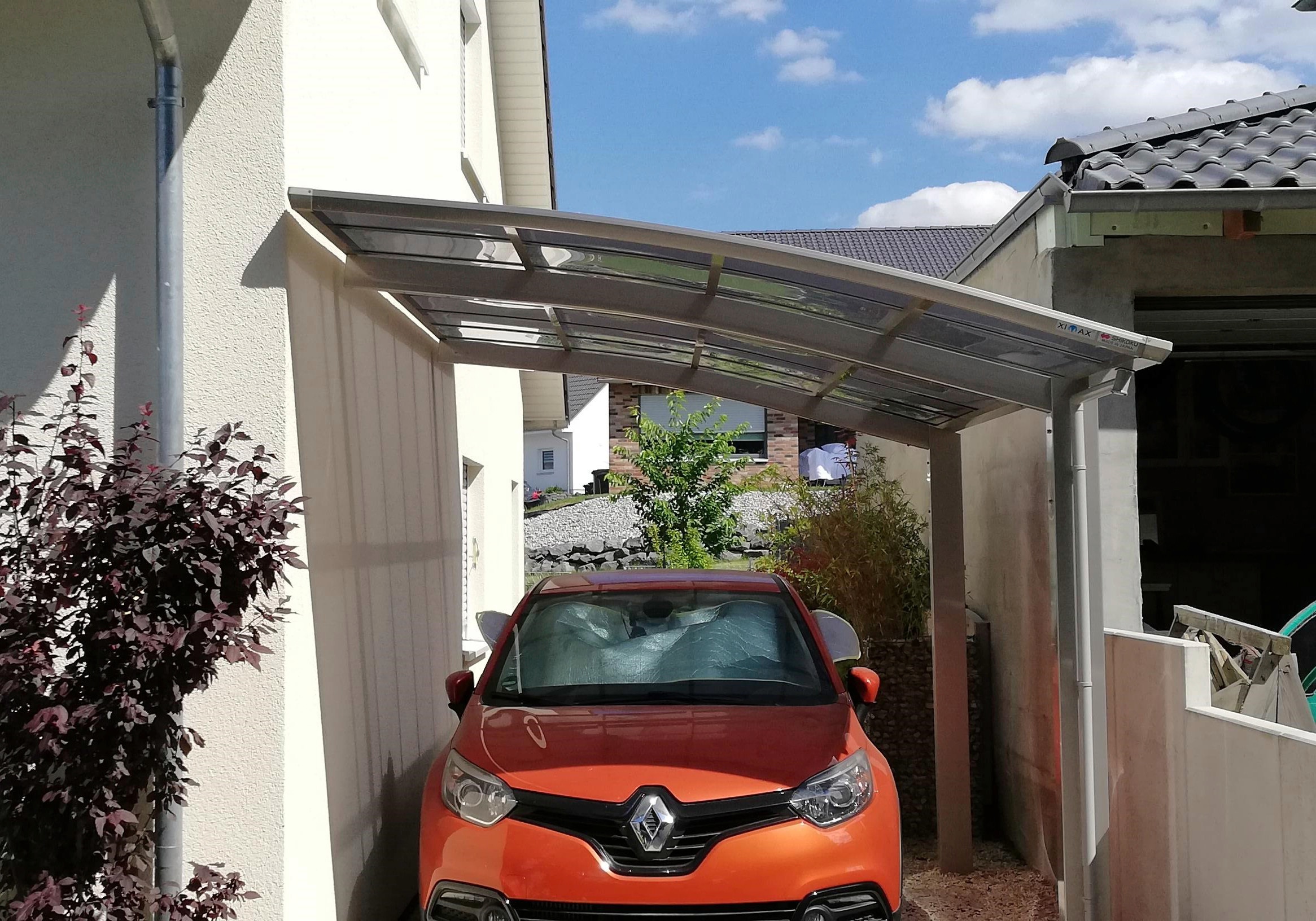 Ximax Einzelcarport »Portoforte Typ 60 Standard-Edelstahl-Look«, Aluminium, 254 cm, edelstahlfarben, Aluminium