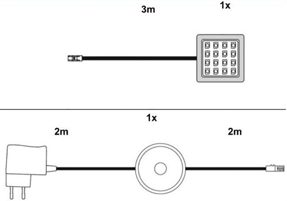 trendteam LED Unterbauleuchte LED-Board 1 Stk. Kaltweiß LED-Unterbauspot mit Fußschalter - Kaltweiß