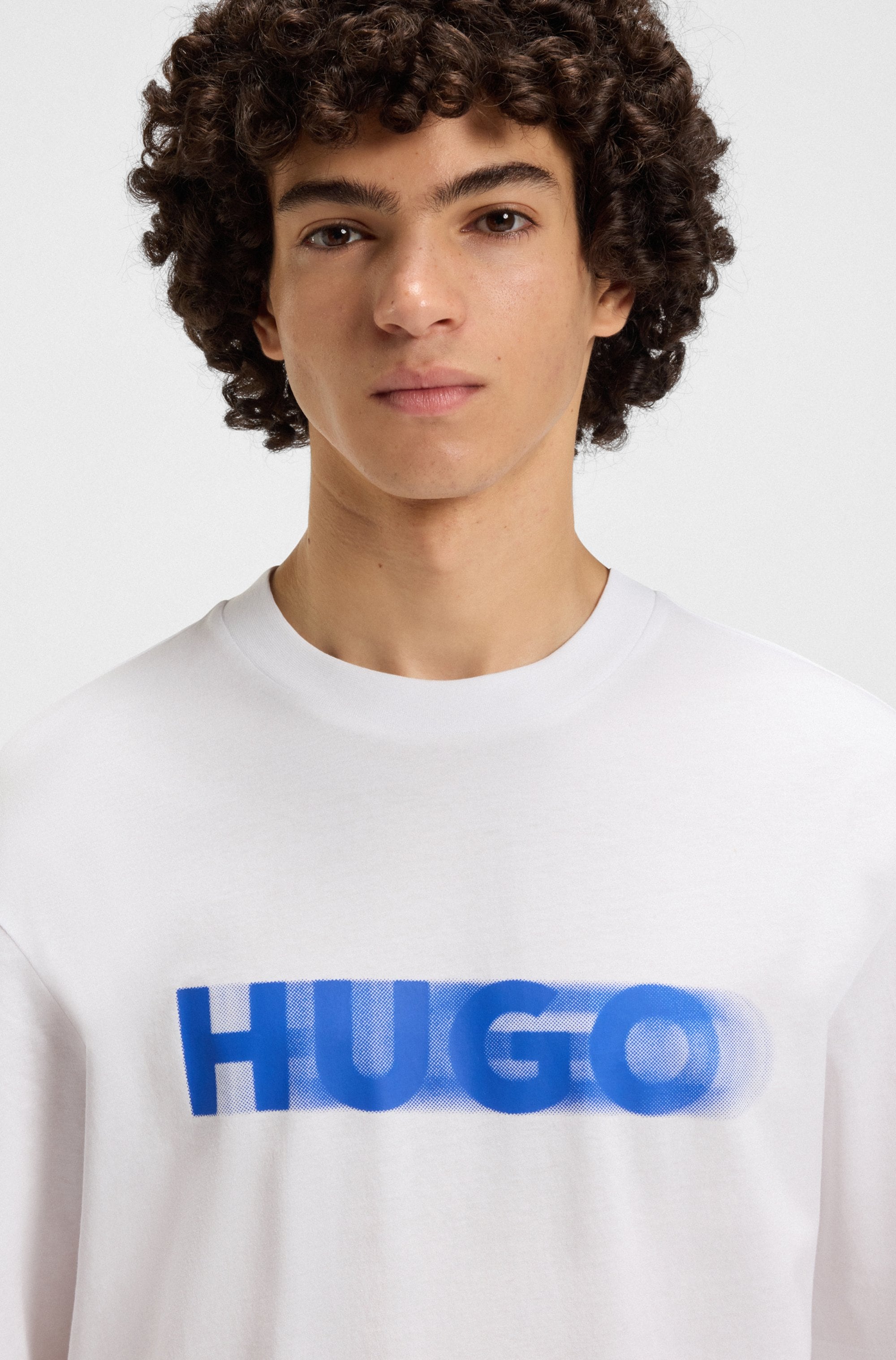 HUGO Blue T-Shirt »Nalax«, mit Logo-Druck