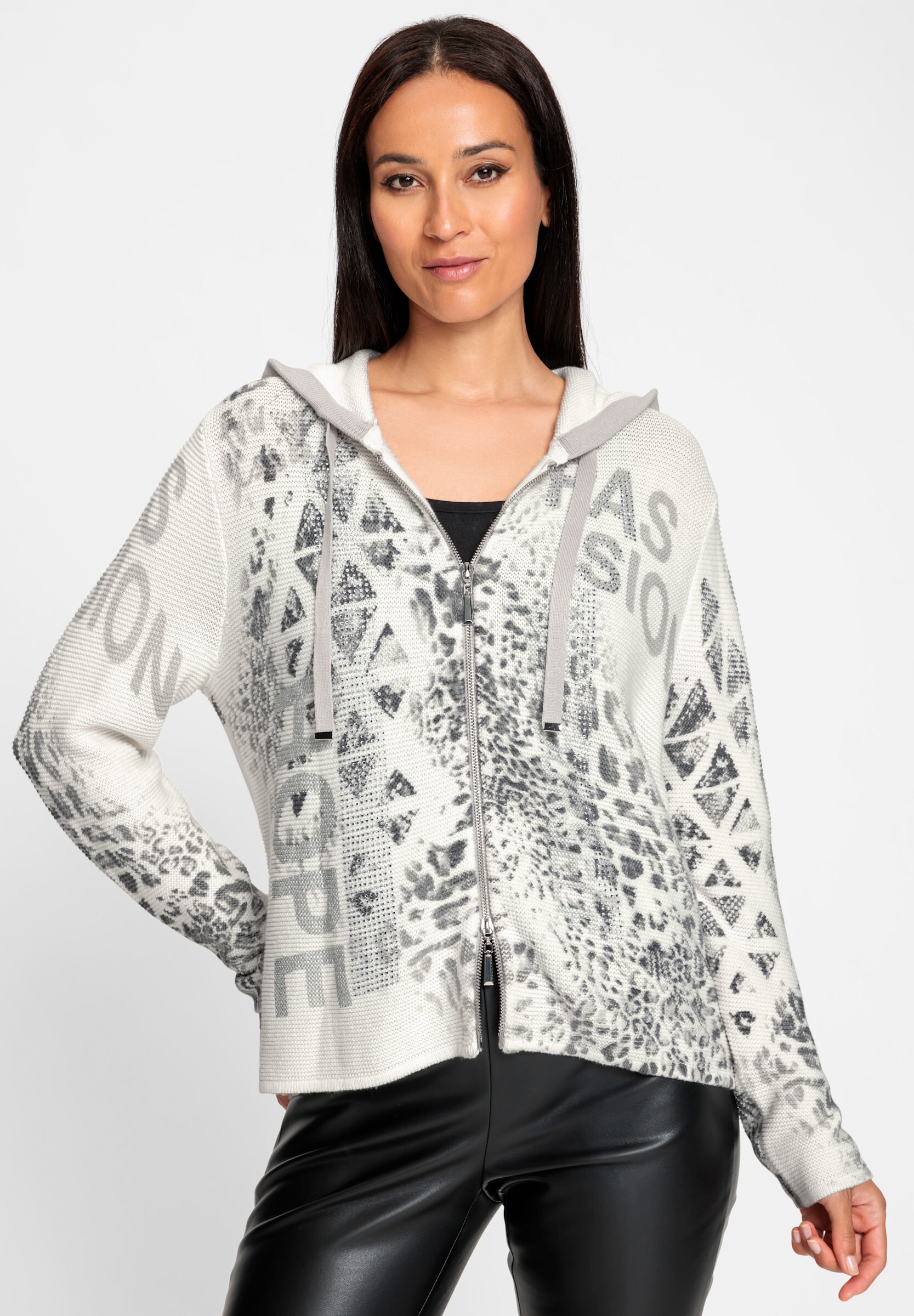 heine Strickjacke »Strickjacke Kapuzenstrickjacke mit Kapuze«