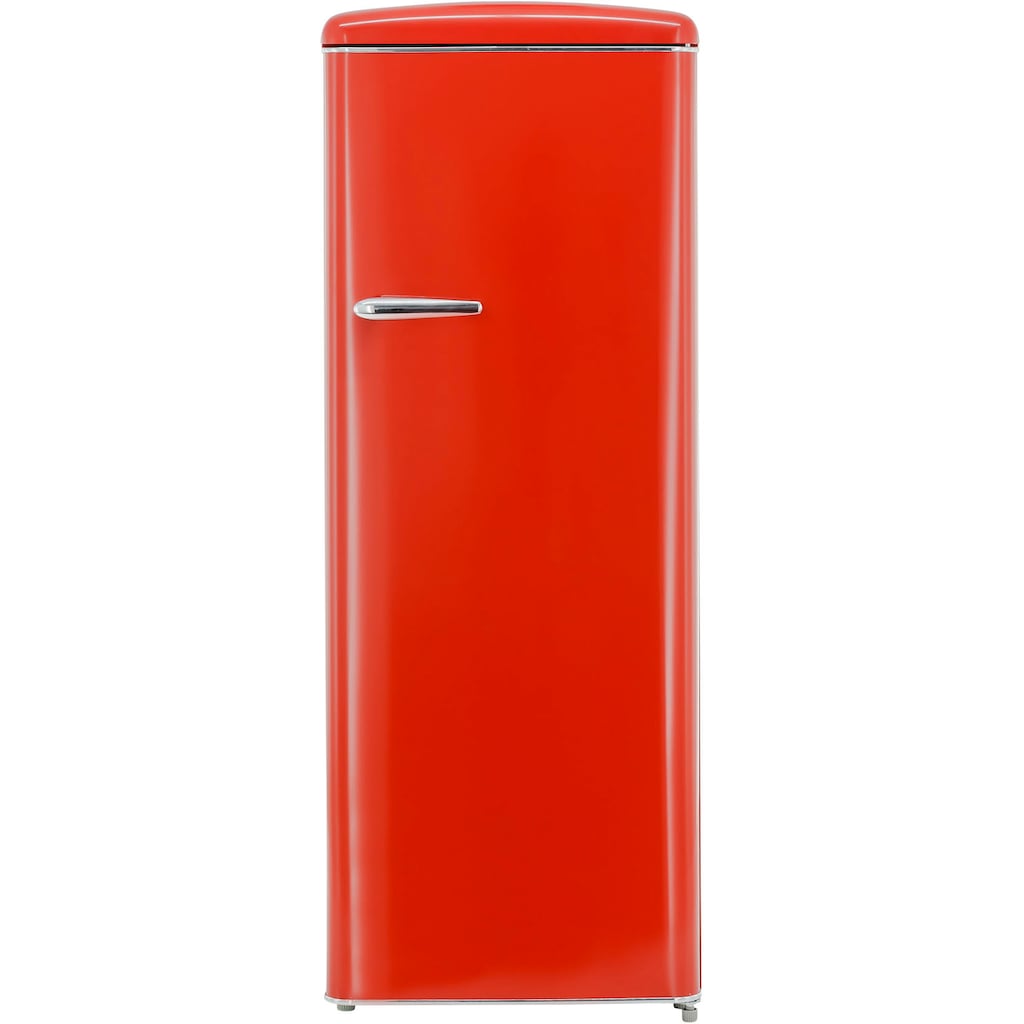 exquisit Kühlschrank »RKS325-V-H-160F«, RKS325-V-H-160F rot, 144 cm hoch, 55 cm breit, 229 L Volumen