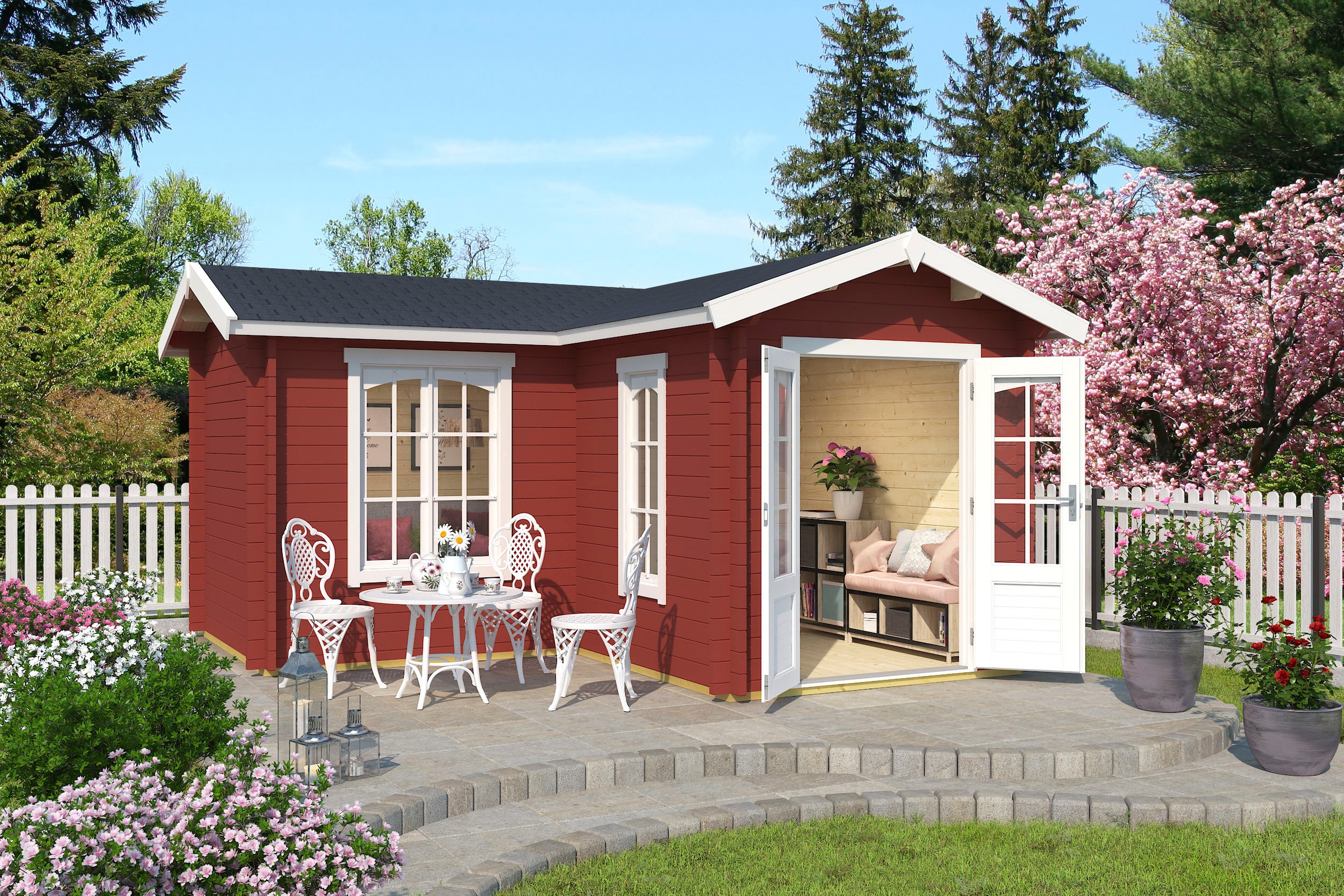 LASITA MAJA Gartenhaus »PORTSMOUTH«, (Set, inkl. Fussbodenbretter zum verlegen)