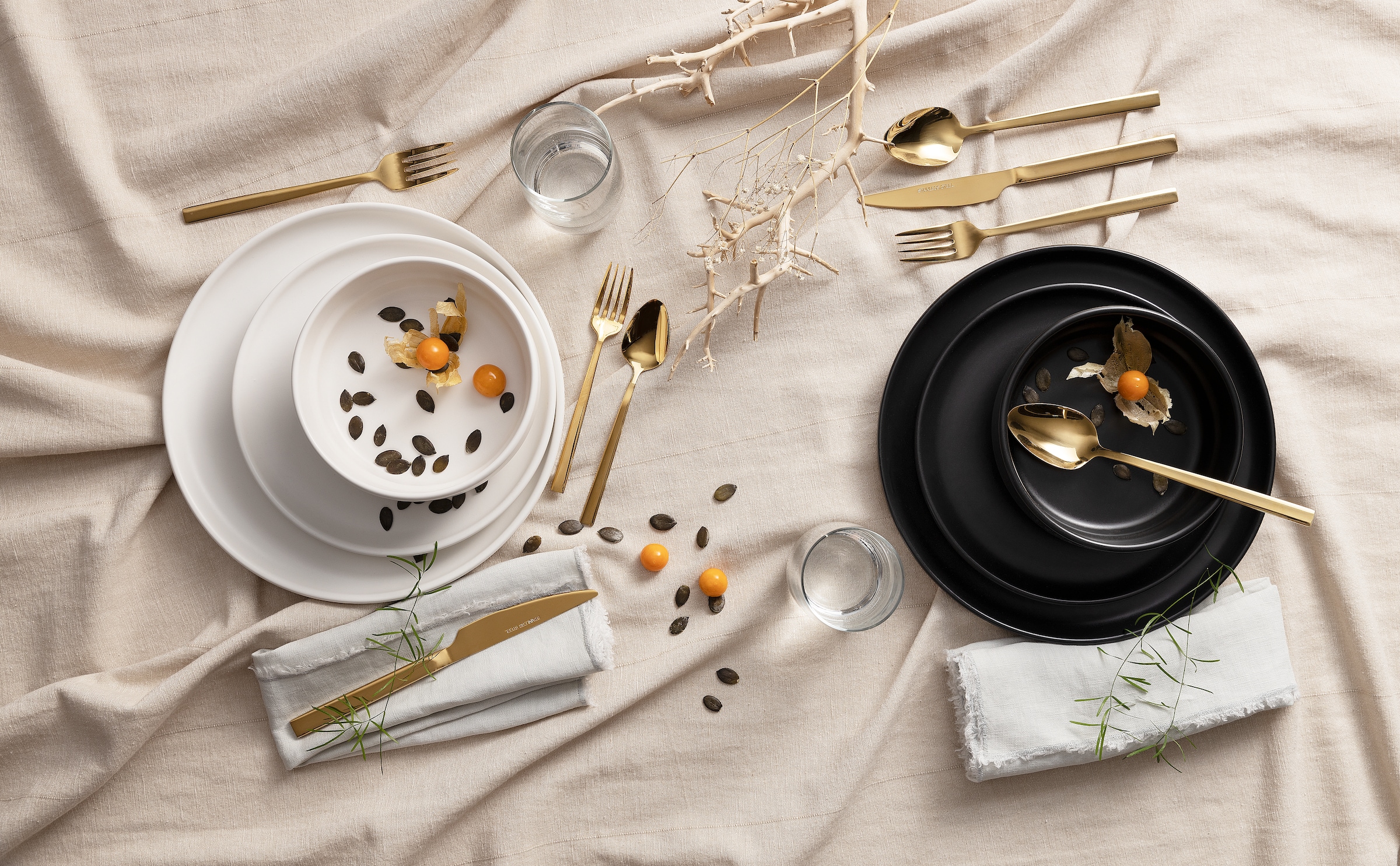 andas Tafelservice »Geschirr-Set Eske«, (Set, 12 tlg., Teller Set für 4 Personen), Service, Scandic Style, Made in Europe, 12 Teile, für 4 Personen