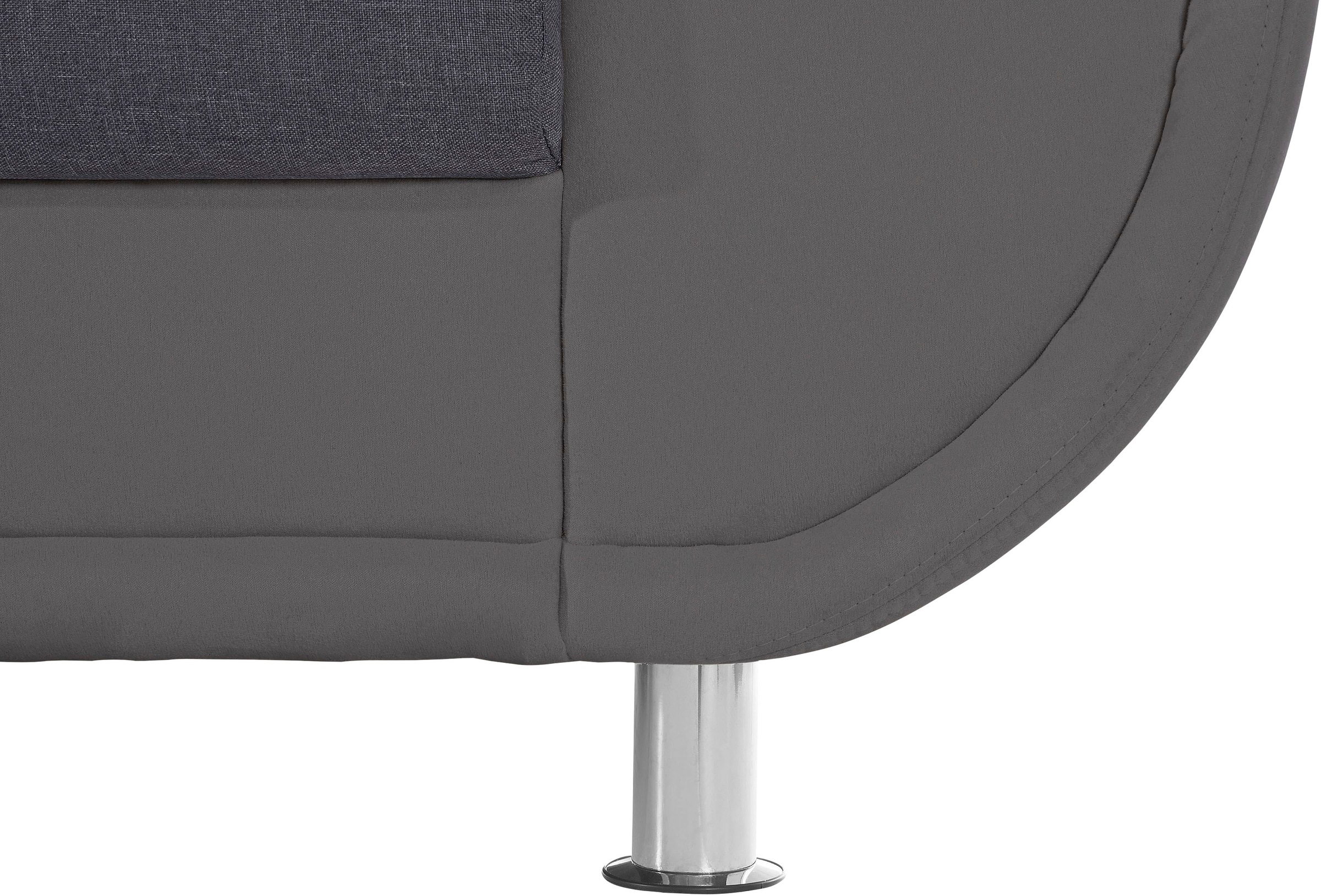 TRENDMANUFAKTUR Ecksofa »Rondo 3, zeitlos und bequem, Materialmix, breite Armlehnen, L-Form«, wahlweise mit Federkern für mehr Komfort, wahlweise mit Bettfunktion