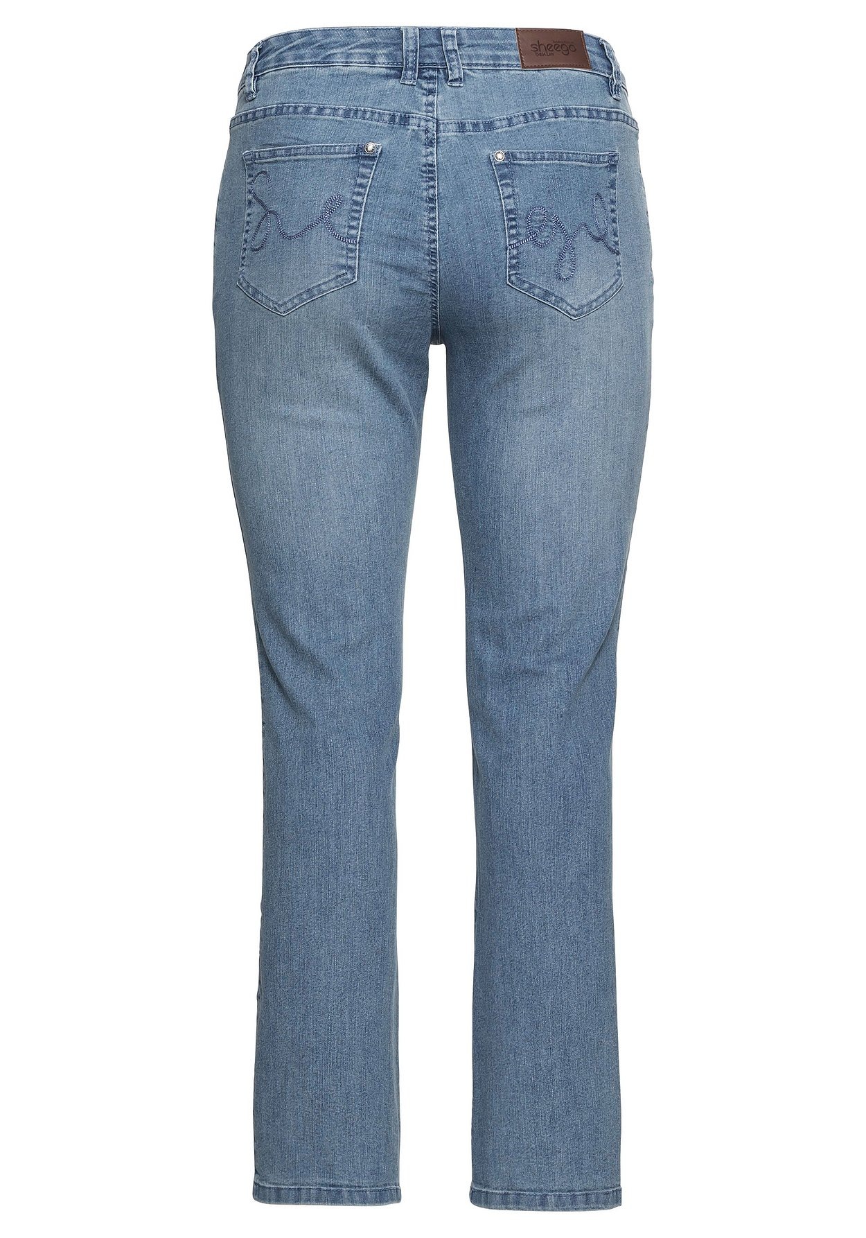Sheego Bootcut-Jeans »Jeans in 5-Pocket-Form, mit Used-Effekten«
