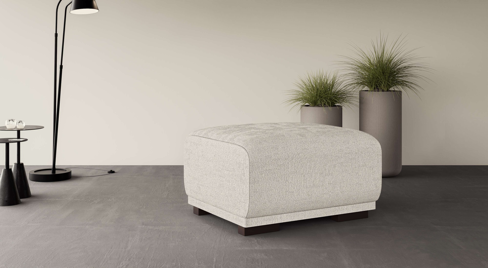 Home affaire Polsterhocker »BORNHOLM, kleiner Hocker passend zur Serie, Maße B/T/H: 61/72/46 cm«, mit Wellenfederung, in hochwertiger Verarbeitung