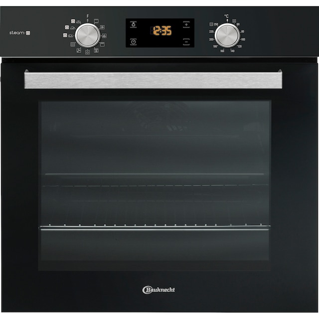 KP8V2 BAK5S BLG, mit BLACK Backofen-Set mit STEAM fach-Teleskopauszug, »BAKO Pyrolyse-Selbstreinigung BAUKNECHT 2- 3 Jahren Garantie PROTECT«, XXL