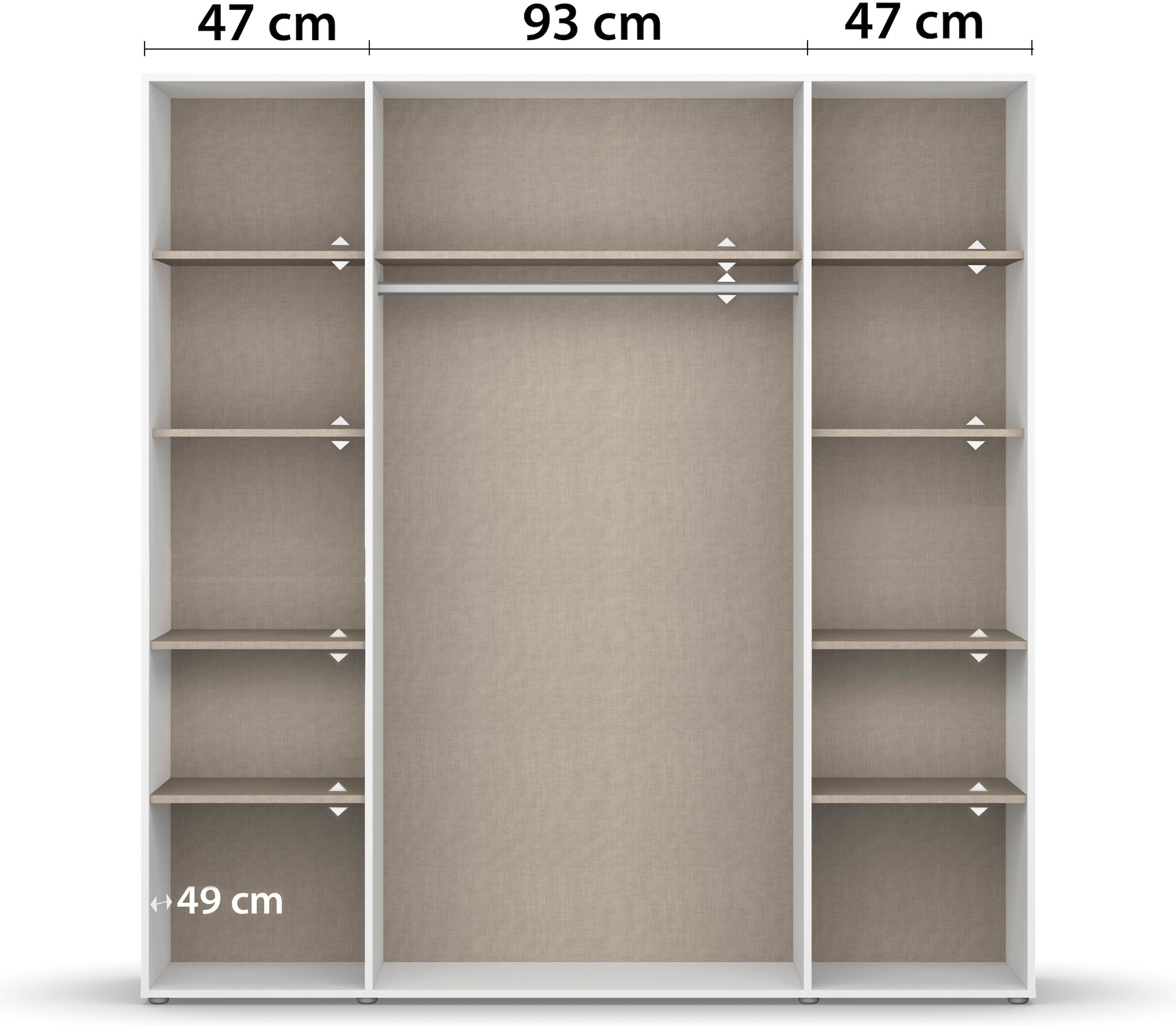 rauch Kleiderschrank »VOYAGER Otto´s Choice Garderobe Wäscheschrank TOPSELLER Schlafzimmer«, (in 3 verschiedenen Ausstattungen BASIC/CLASSIC/PREMIUM), Schrank mit modernen Griffen in viel Stauraum MADE IN GERMANY