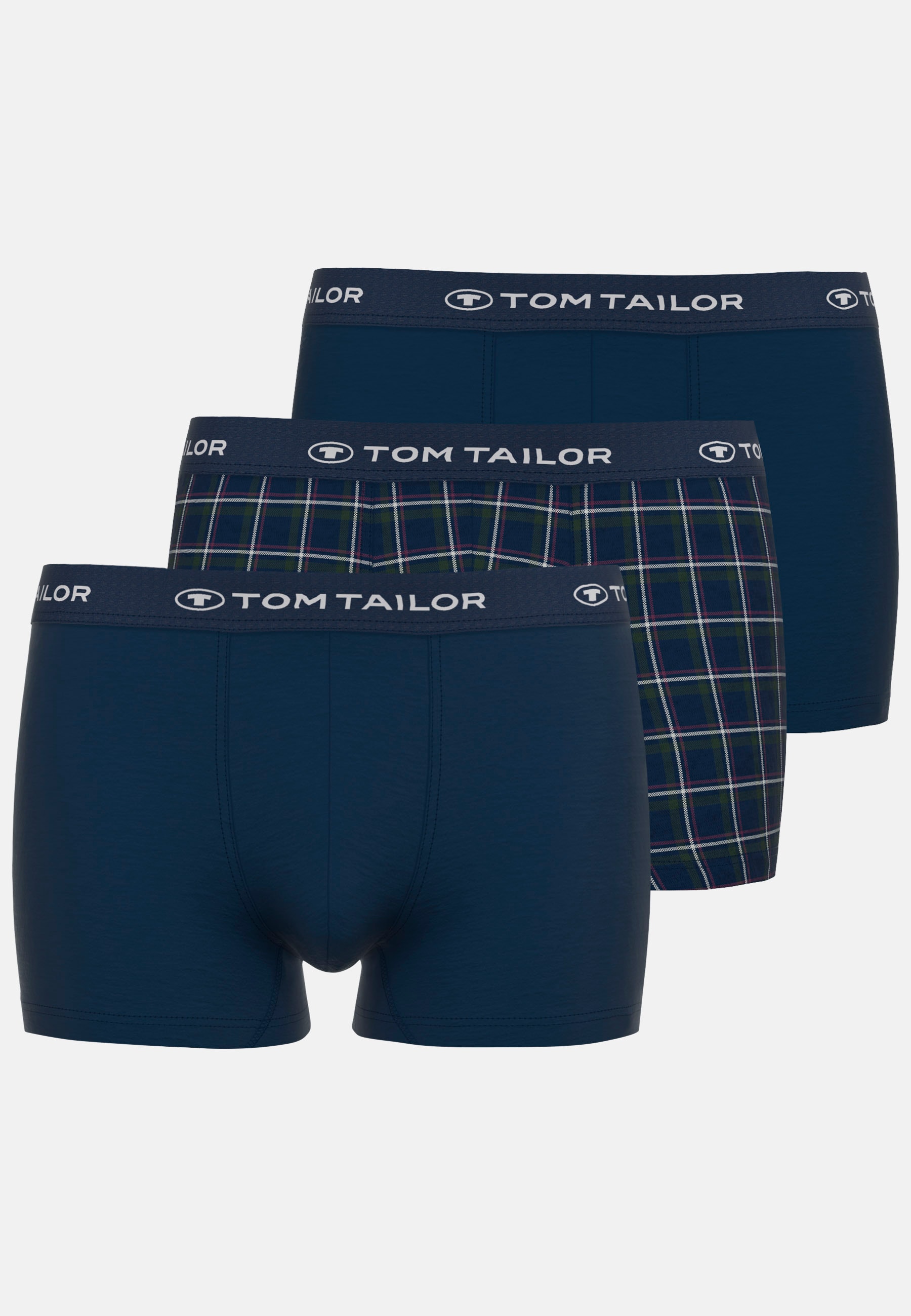 TOM TAILOR Retro Pants »Buffer« 3er Pack,  bequem, eng, mit Logobund, mit Print, Baumwollmix