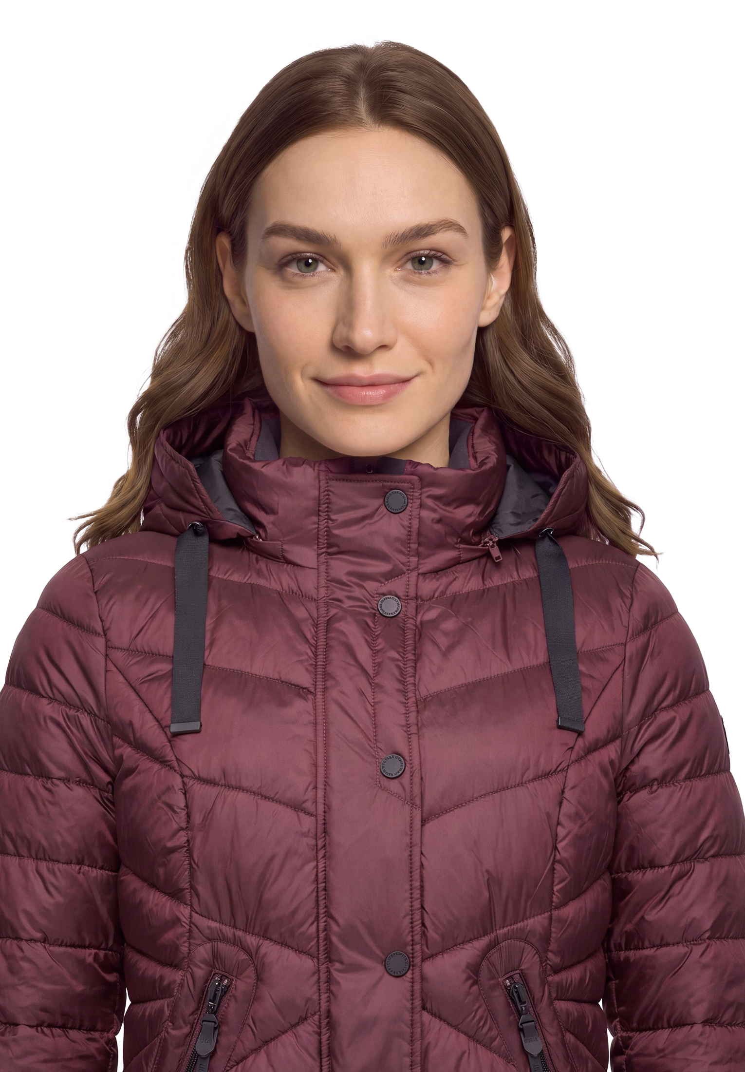 Gil Bret Steppjacke mit Kapuze mit abnehmbarer Kapuze und verdecktem Reißverschluss