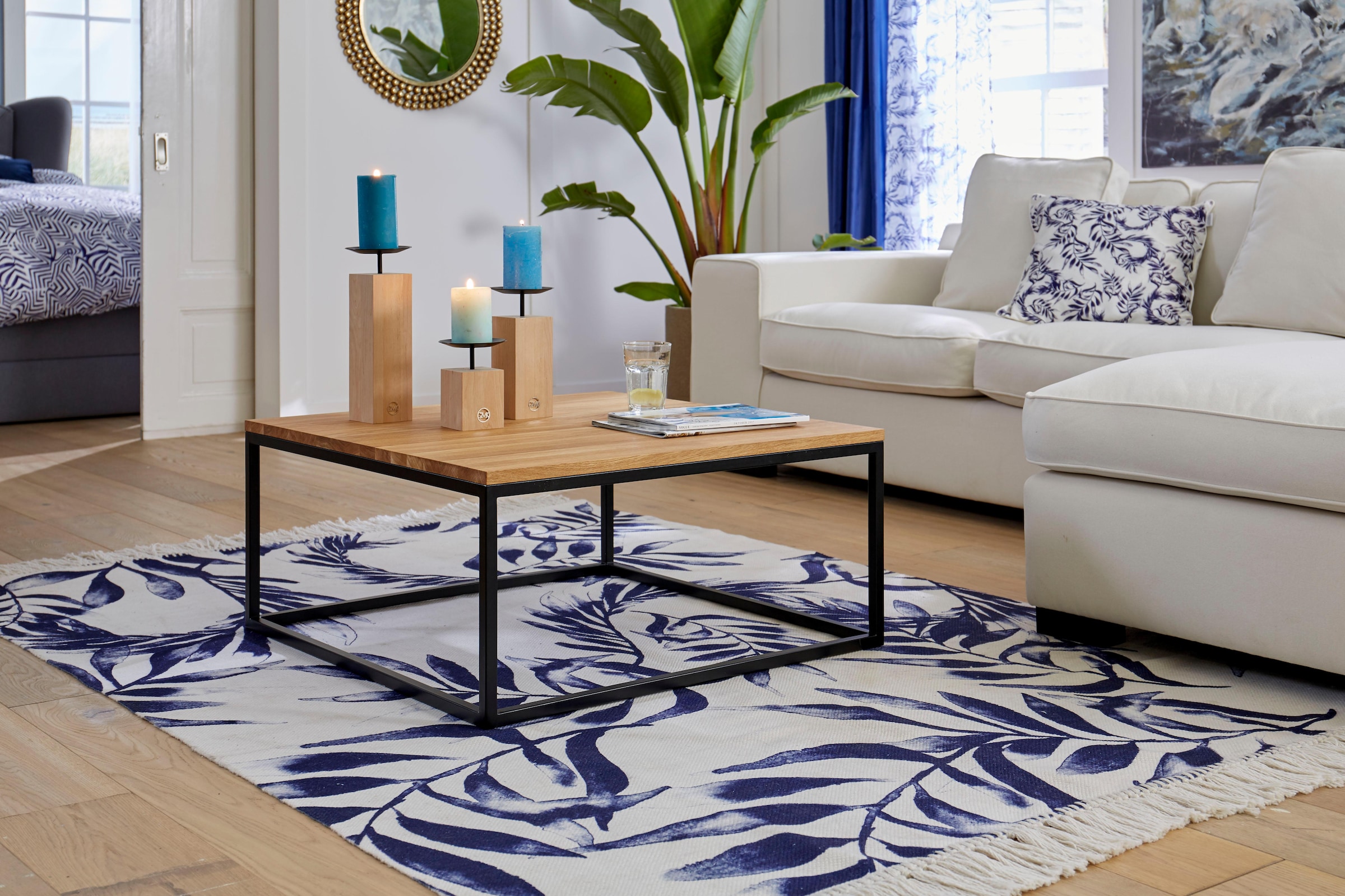 Guido Maria Kretschmer Home&Living Couchtisch »Voorst«, aus massiver Eiche und Metallgestell
