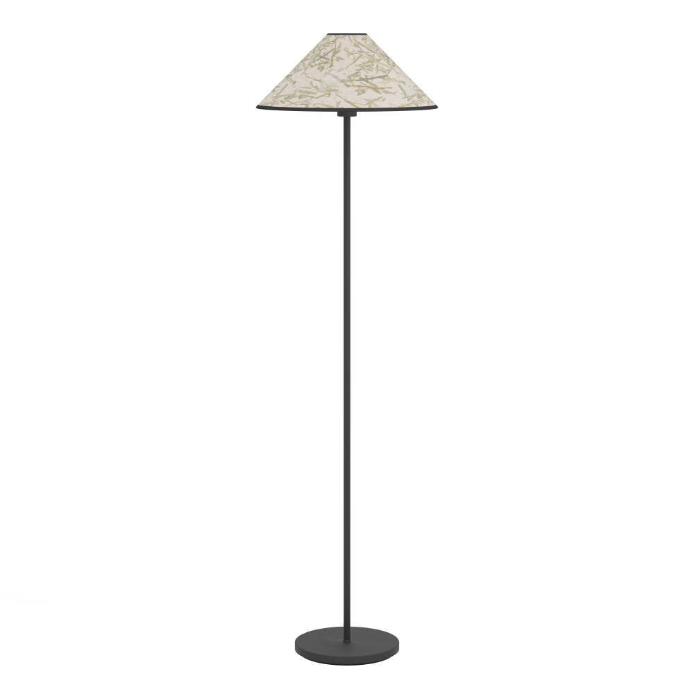 EGLO Stehlampe »OXPARK«, 1 flammig-flammig, Standleuchte, Stehleuchte, Textil mit Bambus-Blättern, Wohnzimmer