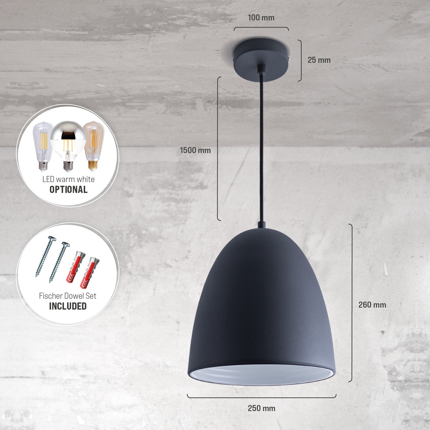 Paco Home Pendelleuchte »JACK«, 1 flammig, Leuchtmittel E27 | ohne Leuchtmittel, Küchenlampe Hängelampe Esszimmer Esstischlampe Innen Gold Weiß